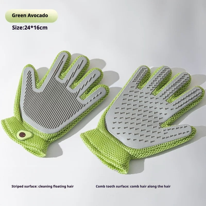 Pet Grooming Glove & Brush Set