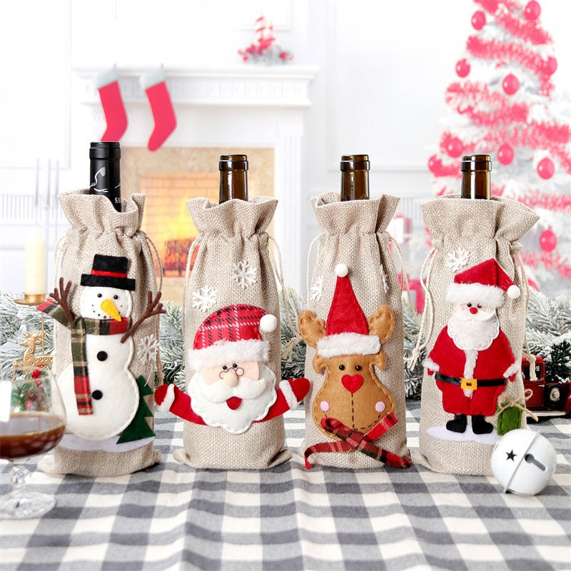FestiveWrap™ | Christmas Bottle Cover Holiday Decorations