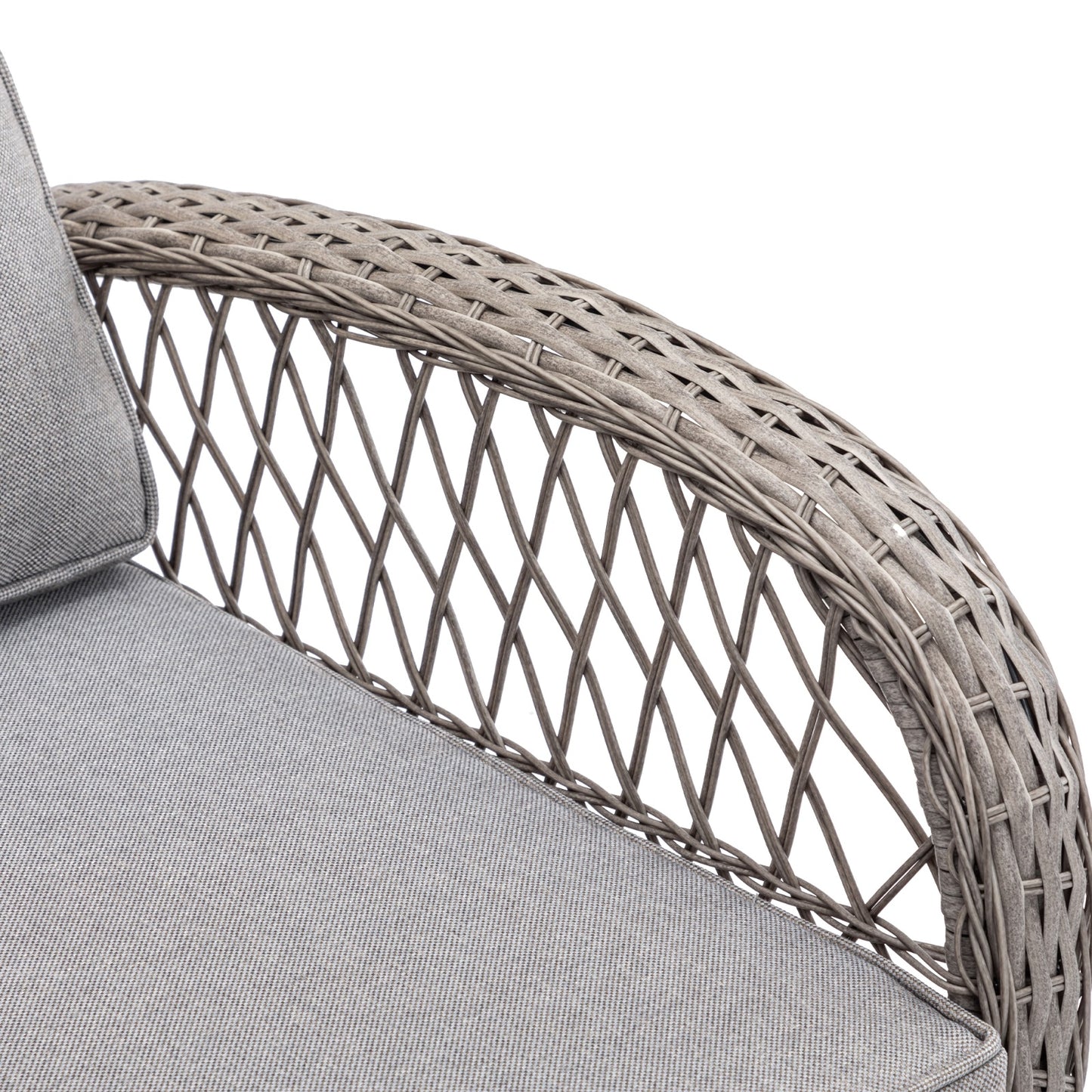 3pc Outdoor Swivel Rocker Patio Chairs with Thick Cushions