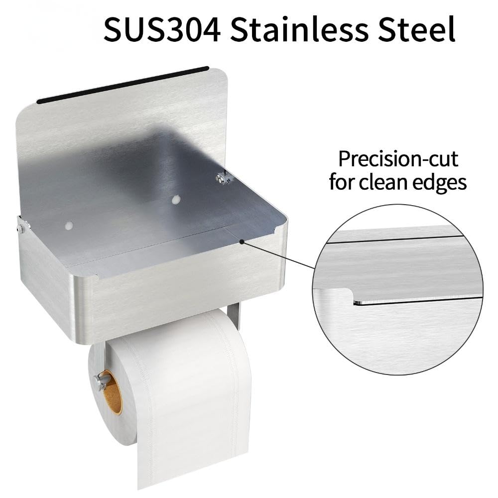 JUYSON Toilet Paper Holder with Shelf