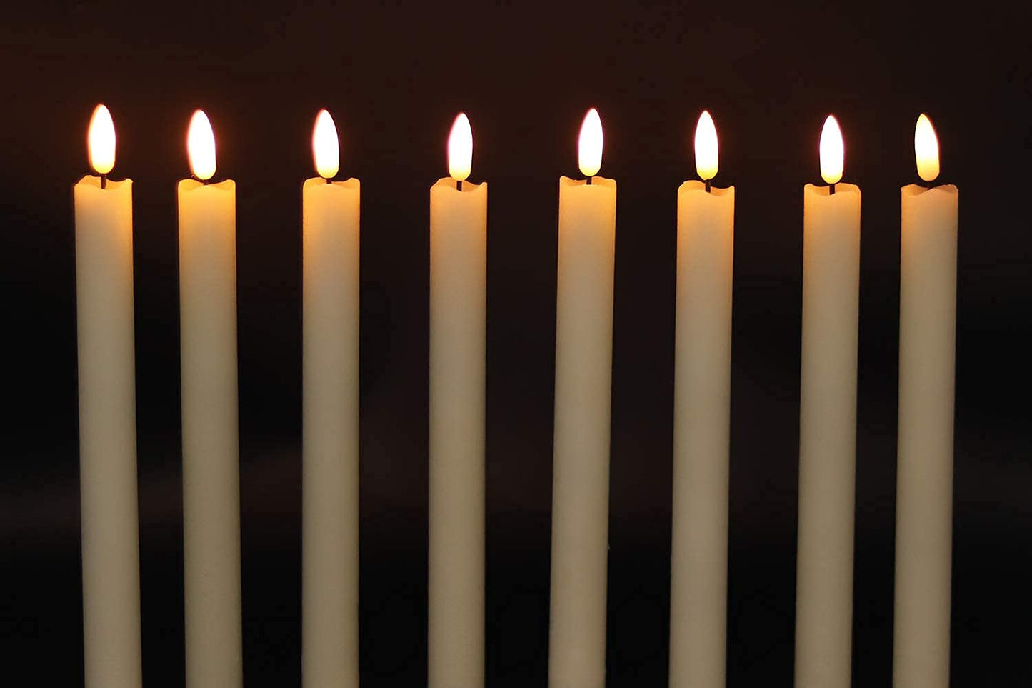 GenSwin Halloween Black Taper Flameless Candles with Ghost Hand Candlesticks
