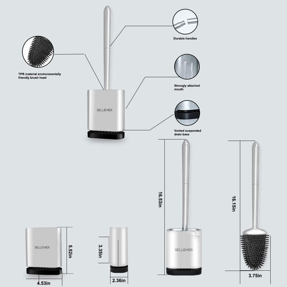Sellemer Toilet Brush and Holder Set