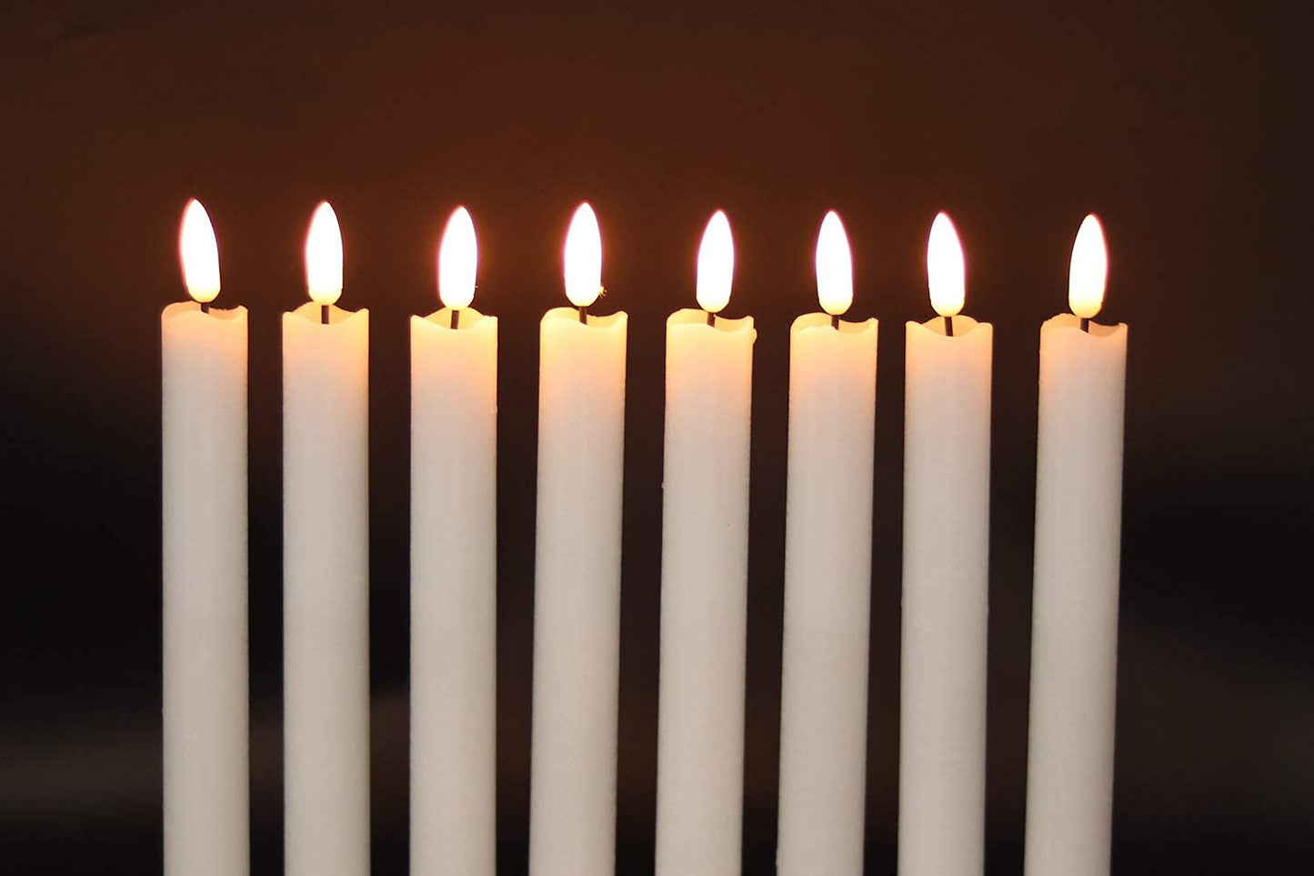 GenSwin Halloween Black Taper Flameless Candles with Ghost Hand Candlesticks