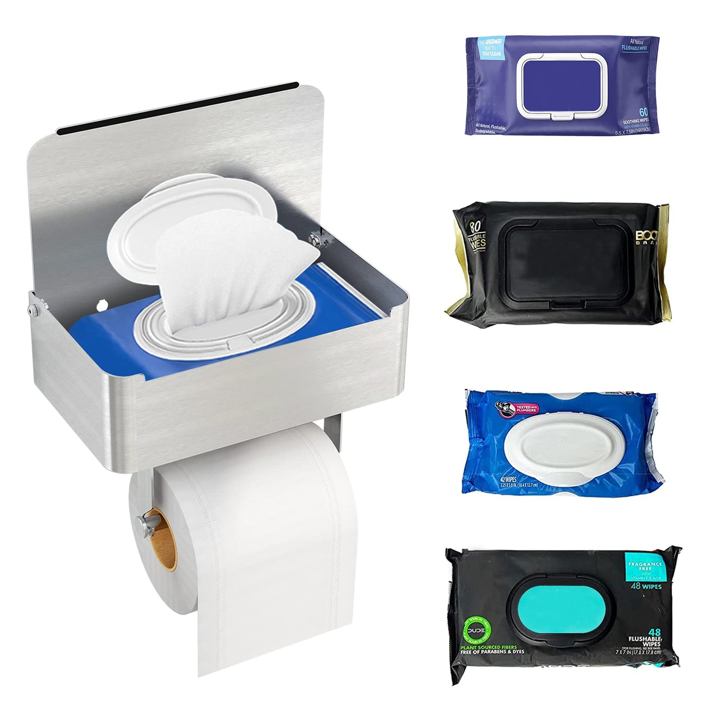 JUYSON Toilet Paper Holder with Shelf