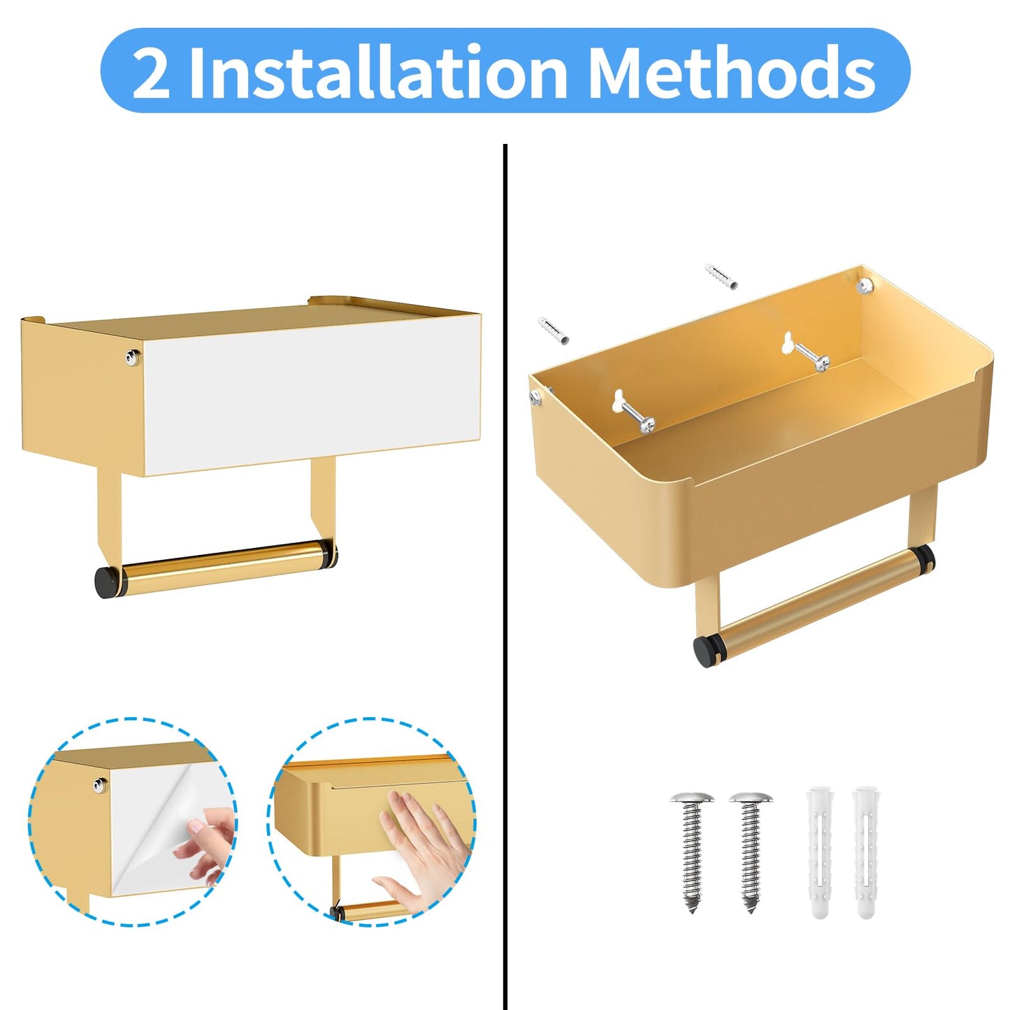 JUYSON Toilet Paper Holder with Shelf