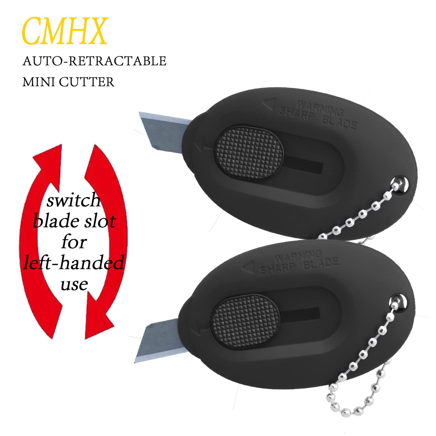 CMHX 4 PCS Mini Box Cutter Small Safety Retractable Utility Knife