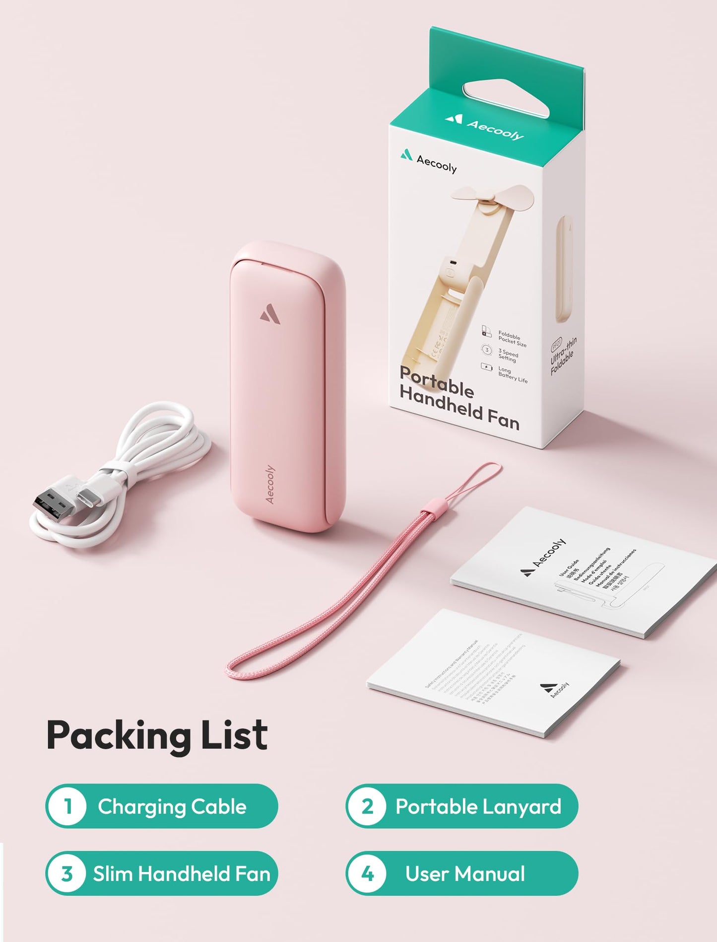 Aecooly Slim Portable Fan