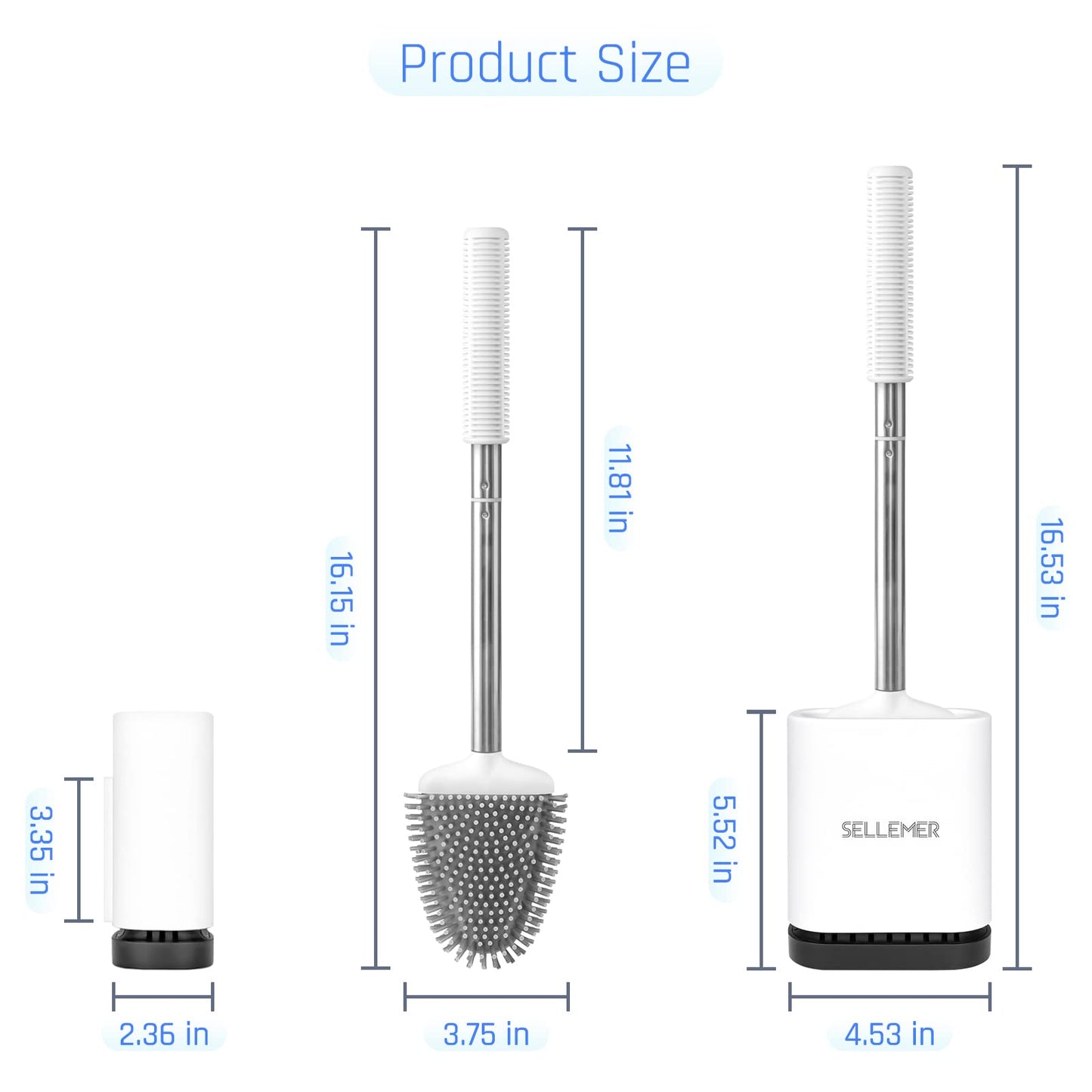 Sellemer Toilet Brush and Holder Set