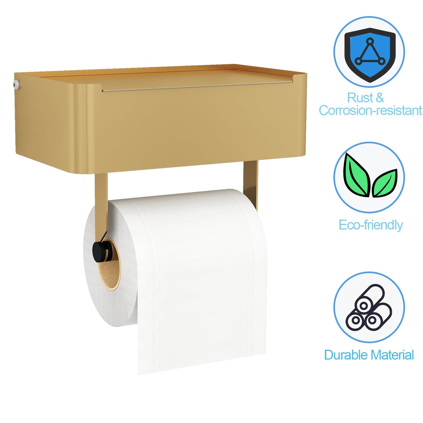 JUYSON Toilet Paper Holder with Shelf