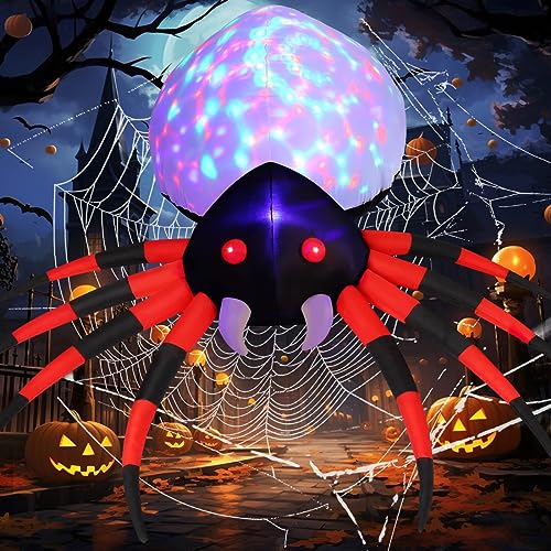 GOOSH 8 FT Width Halloween Inflatables Spider