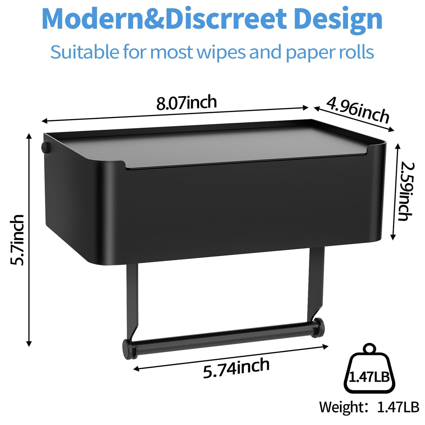 JUYSON Toilet Paper Holder with Shelf