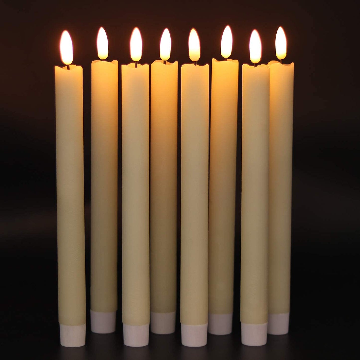 GenSwin Halloween Black Taper Flameless Candles with Ghost Hand Candlesticks
