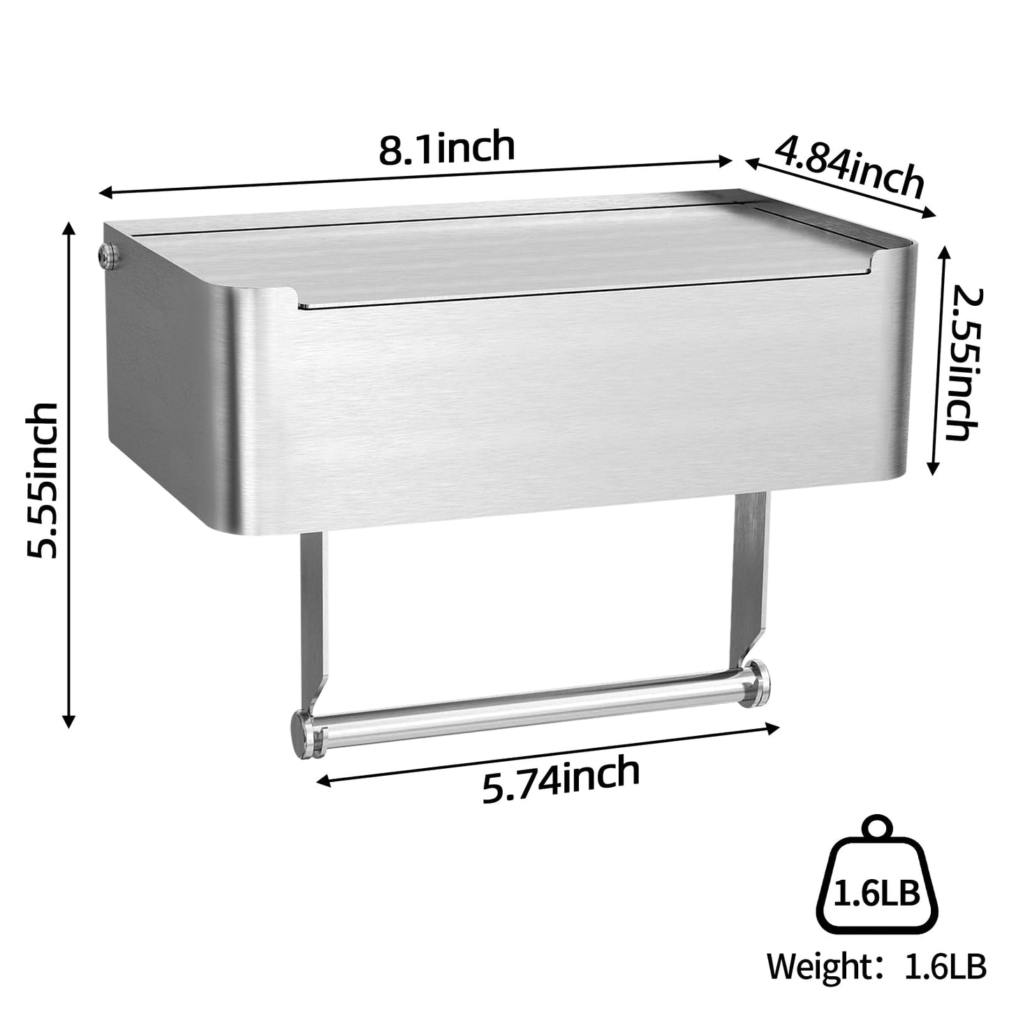 JUYSON Toilet Paper Holder with Shelf