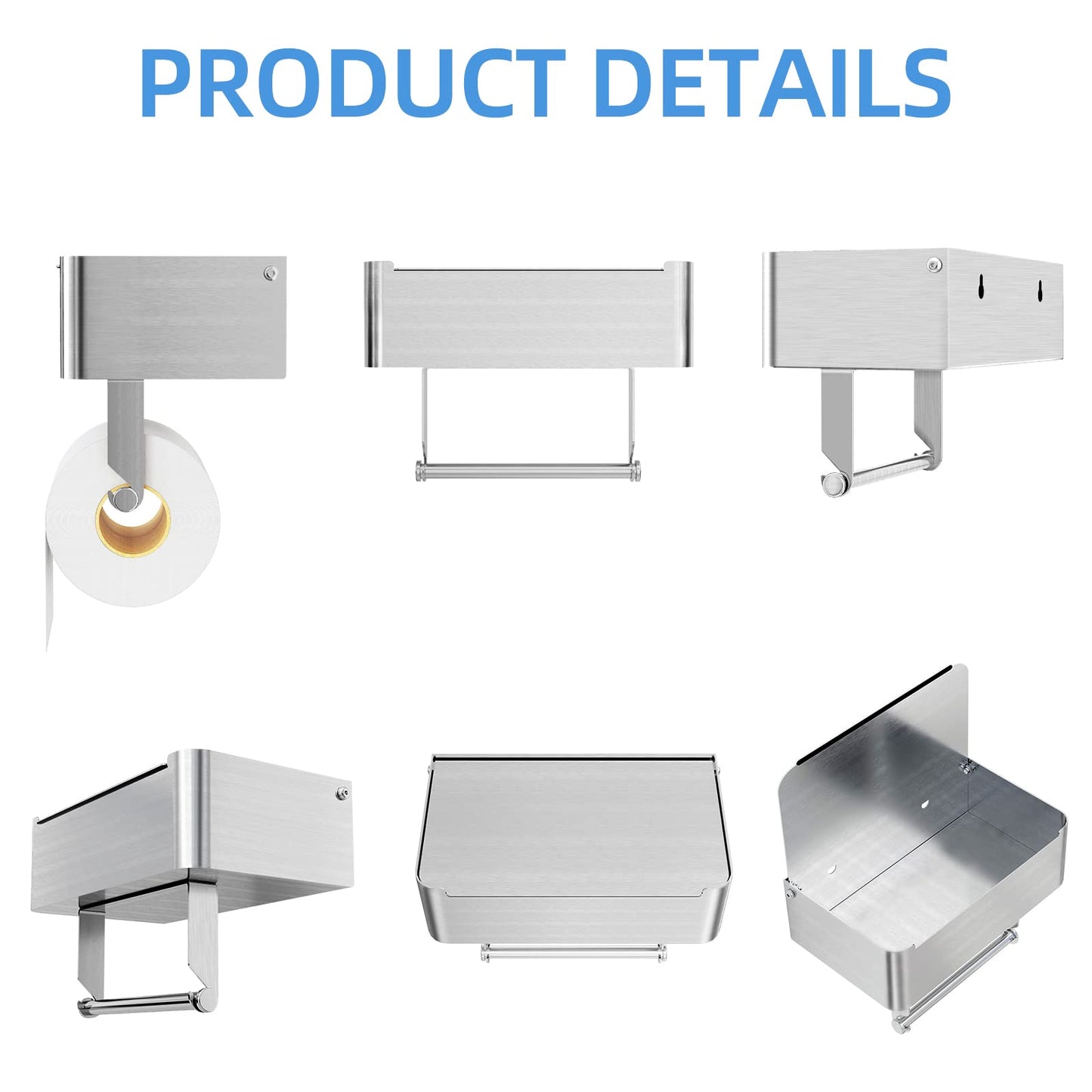 JUYSON Toilet Paper Holder with Shelf