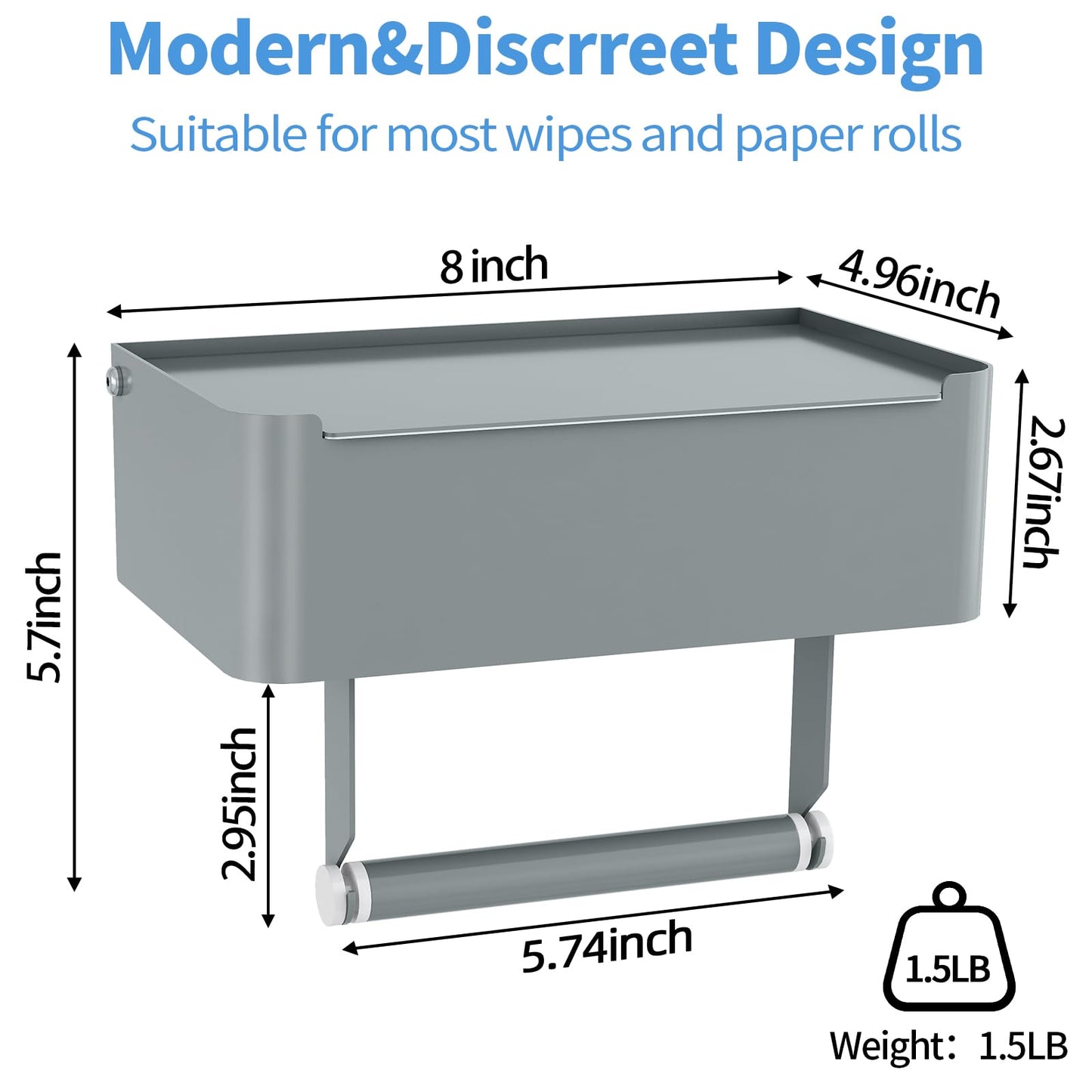 JUYSON Toilet Paper Holder with Shelf