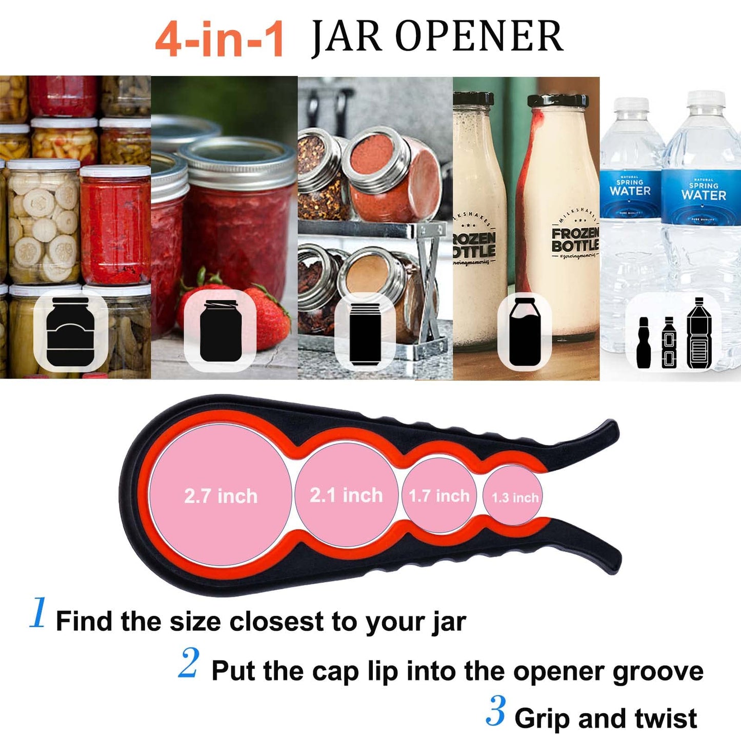 Bloss Anti-skid Jar Opener Jar Lid Remover