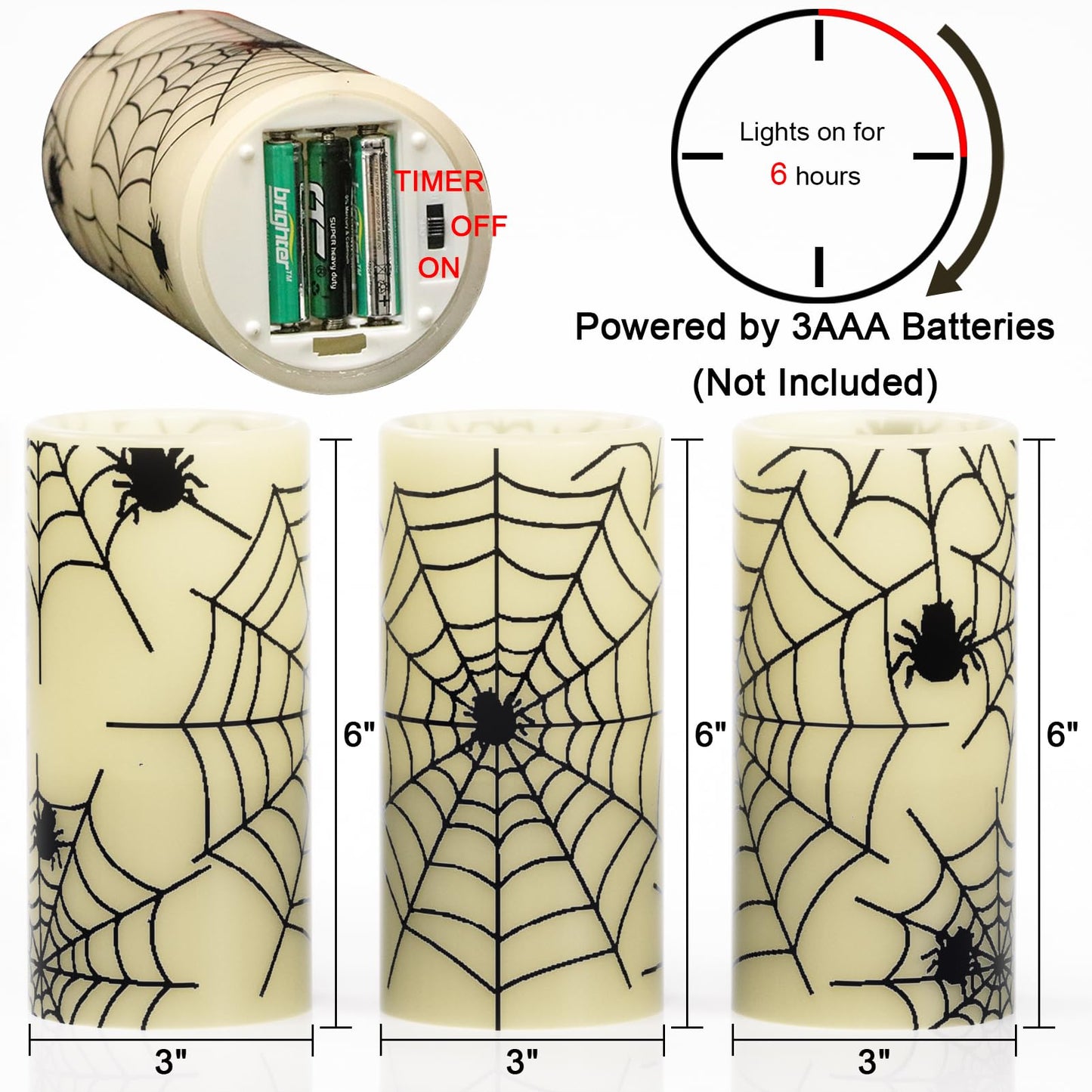 Eldnacele Halloween Flameless LED Candles