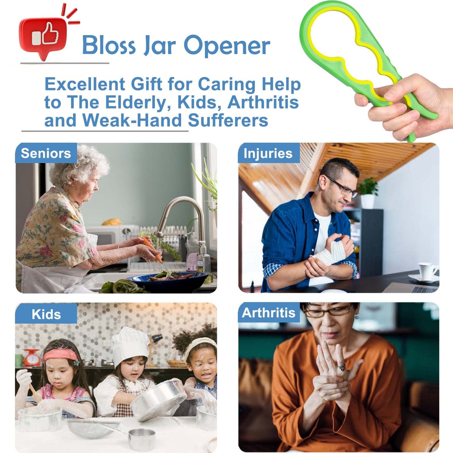 Bloss Anti-skid Jar Opener Jar Lid Remover