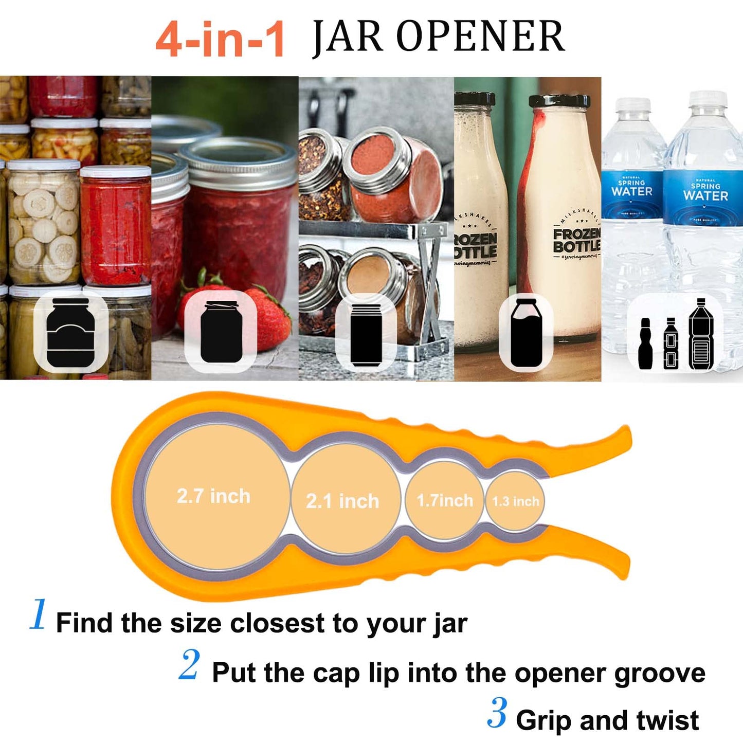Bloss Anti-skid Jar Opener Jar Lid Remover