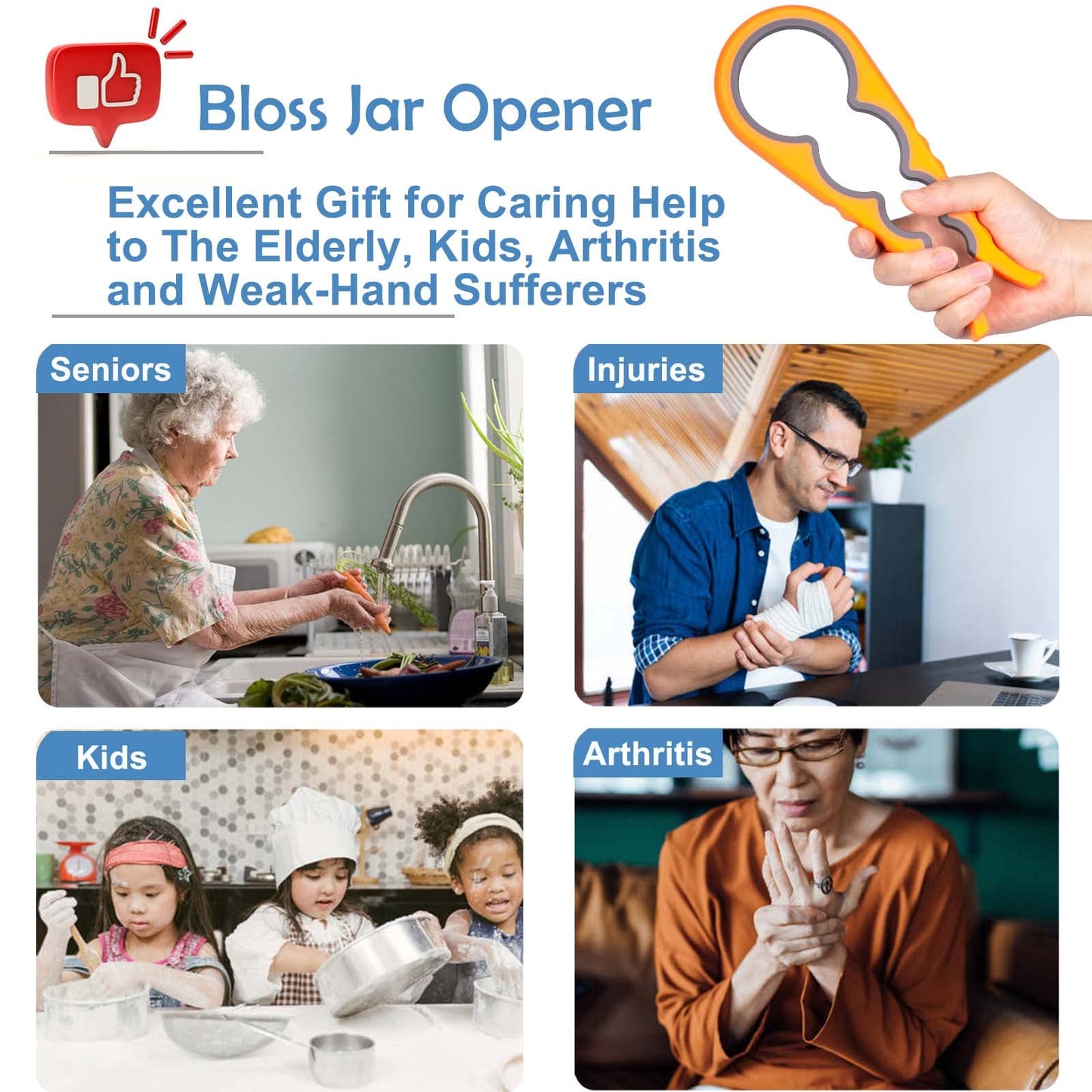Bloss Anti-skid Jar Opener Jar Lid Remover