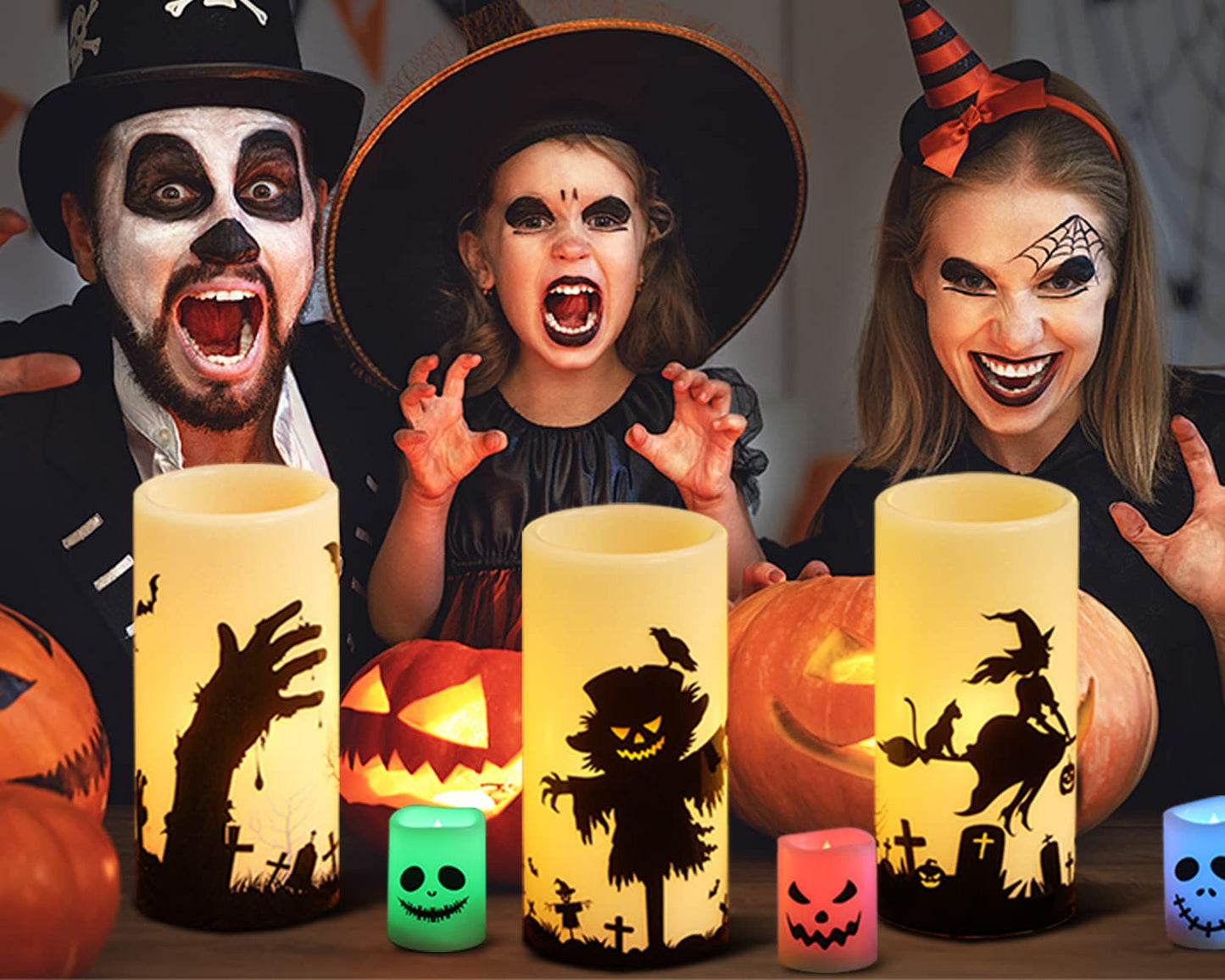 Eldnacele Halloween Flameless LED Candles