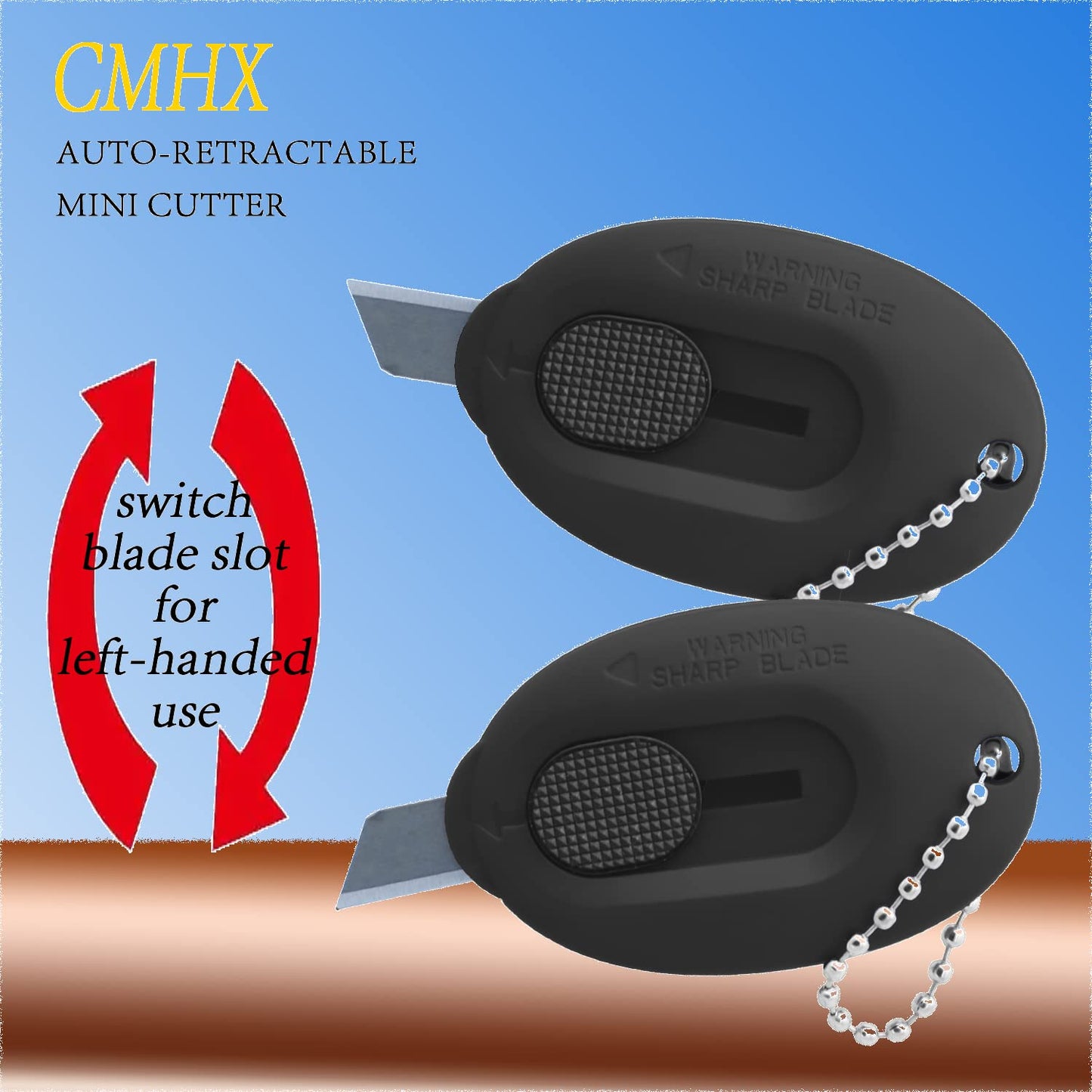 CMHX 4 PCS Mini Box Cutter Small Safety Retractable Utility Knife