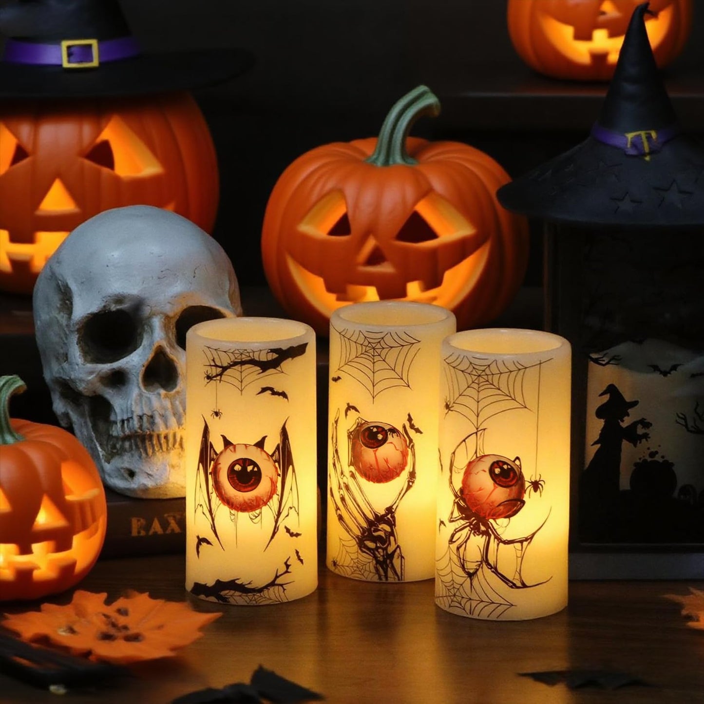 Eldnacele Halloween Flameless LED Candles