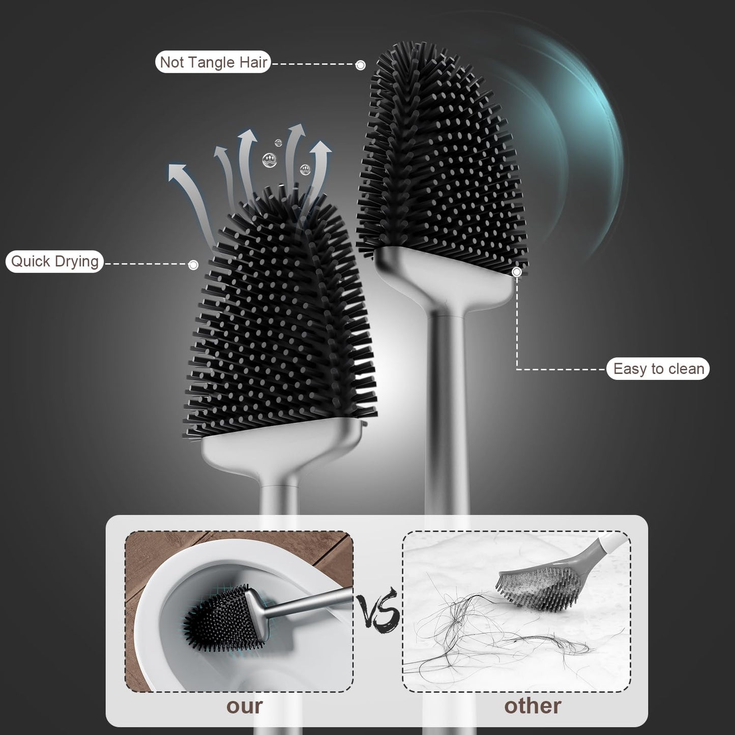 Sellemer Toilet Brush and Holder Set