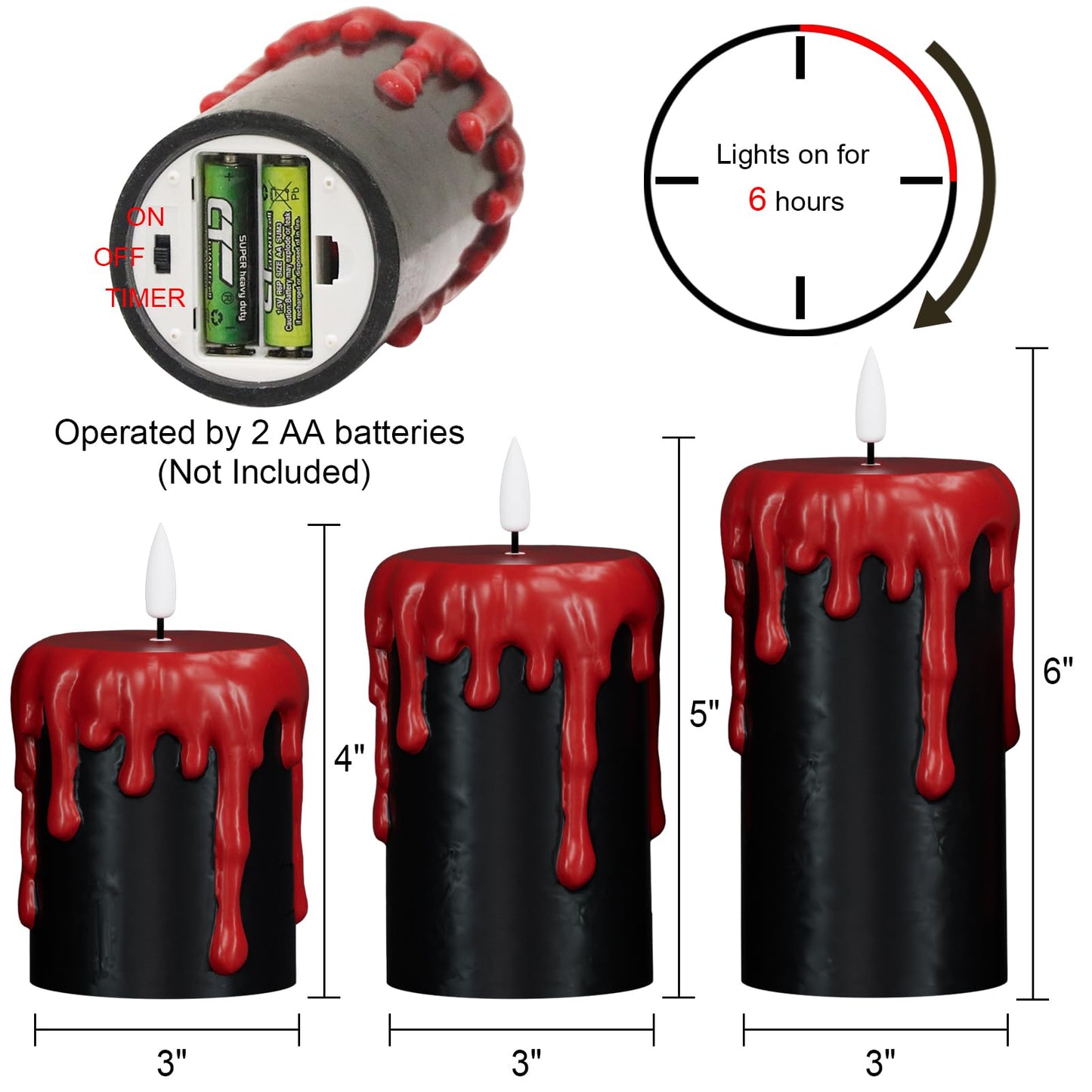 Eldnacele Halloween Flameless LED Candles