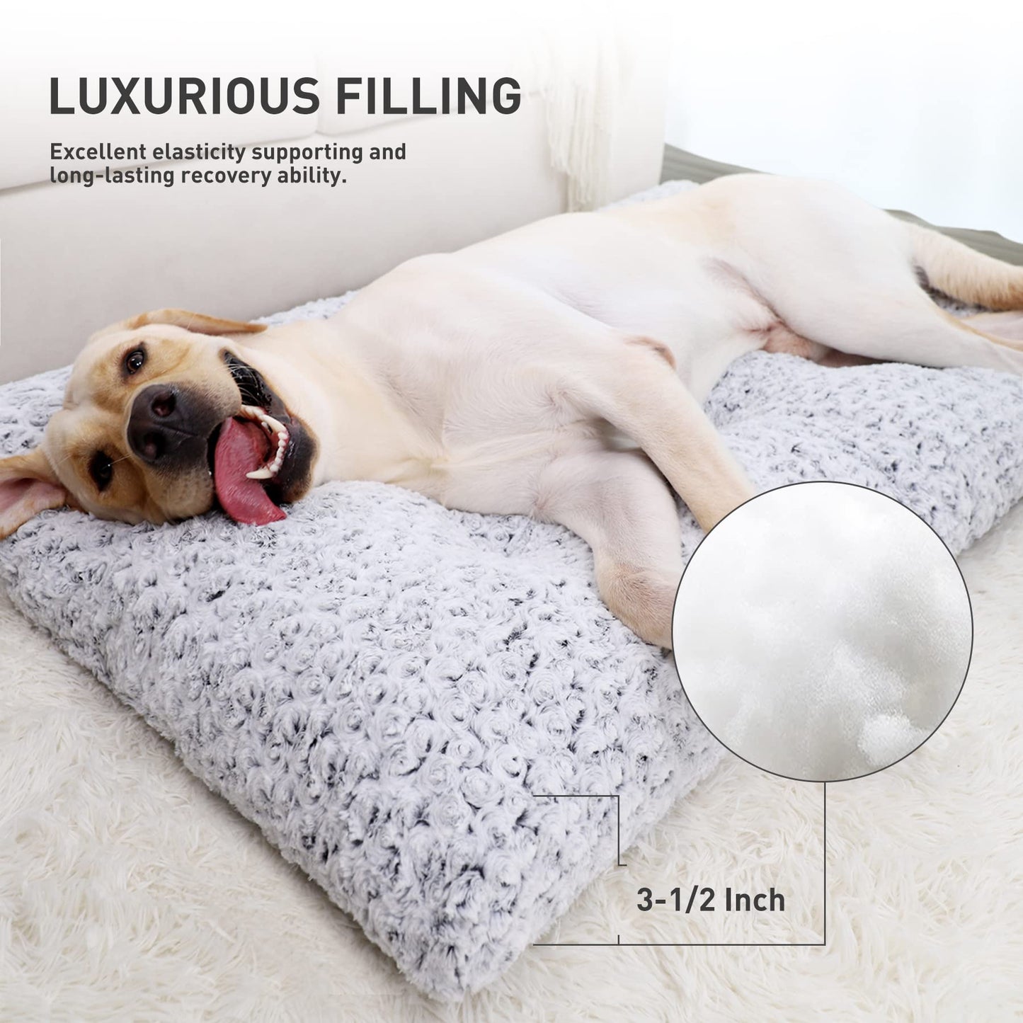 KSIIA Washable Plush Dog Crate Beds