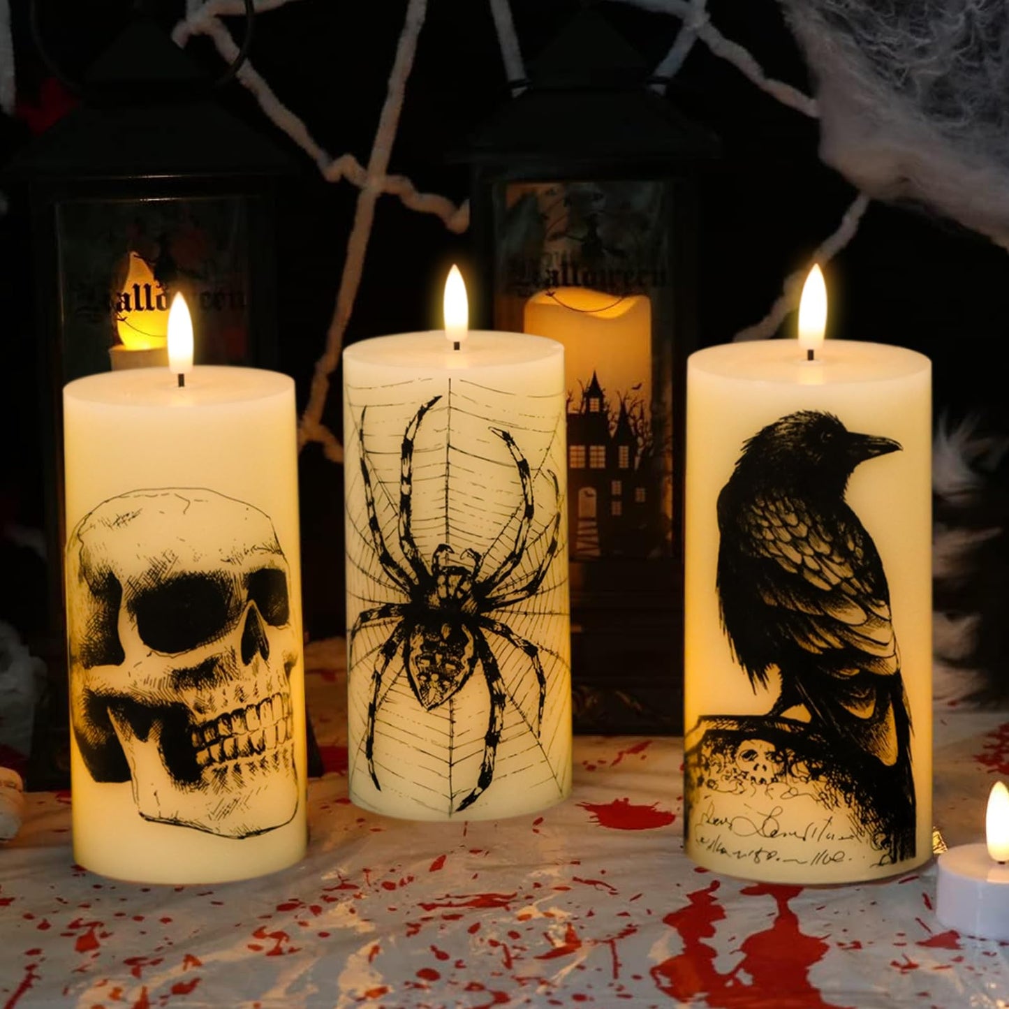 Eldnacele Halloween Flameless LED Candles