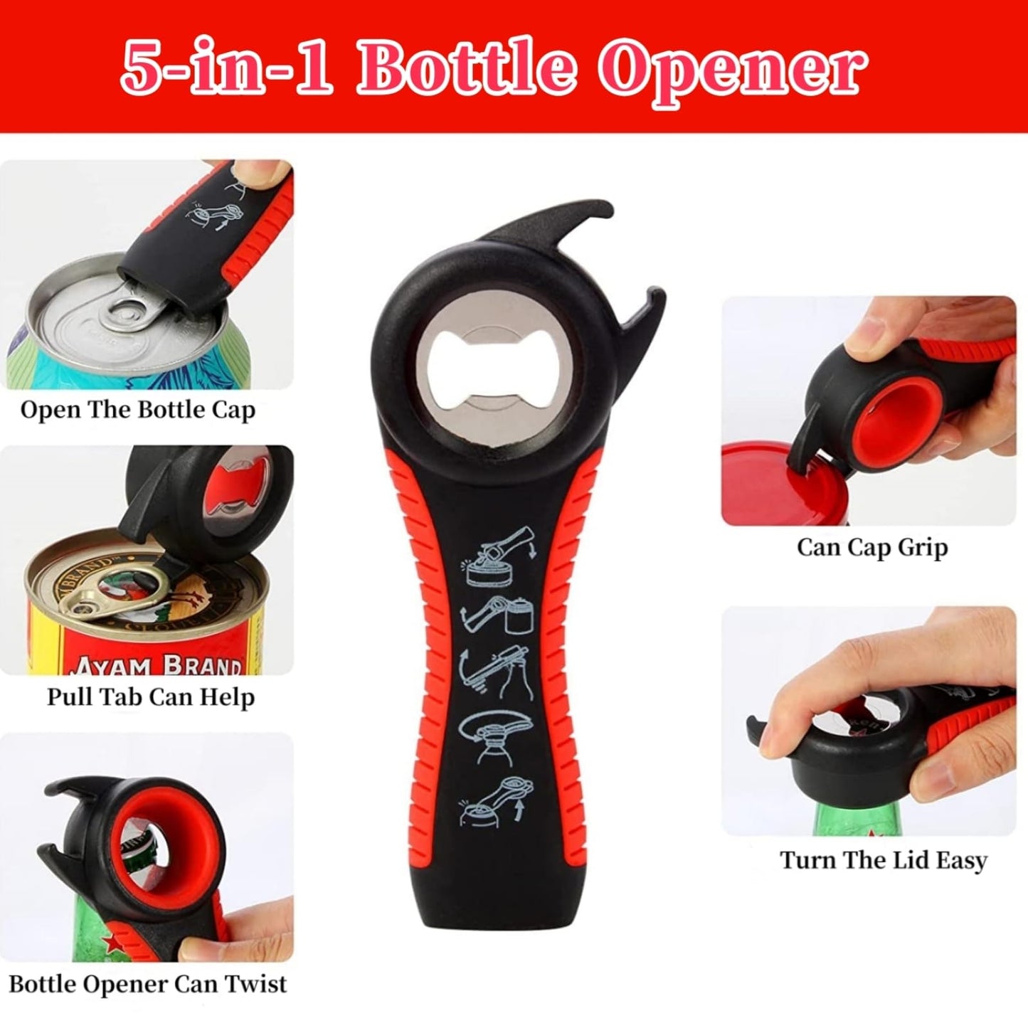 Bloss Anti-skid Jar Opener Jar Lid Remover