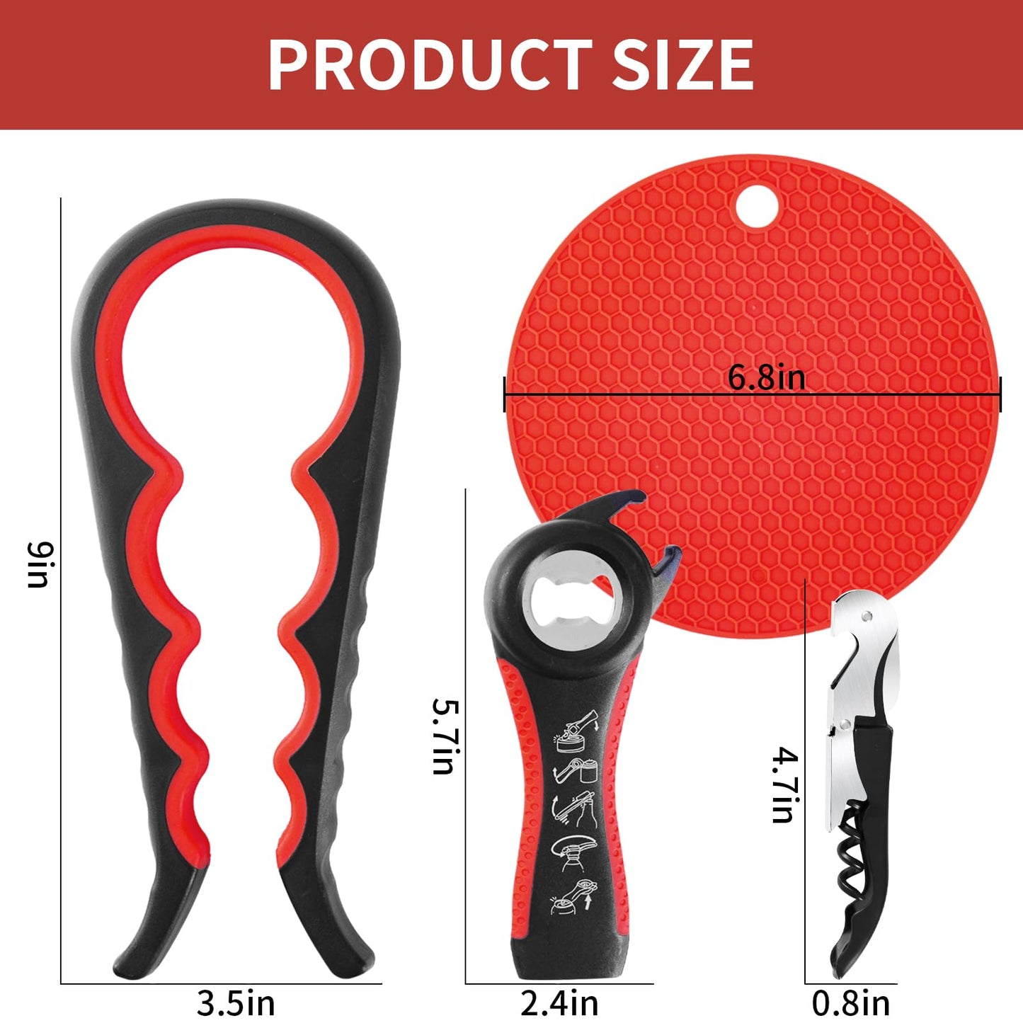 Bloss Anti-skid Jar Opener Jar Lid Remover
