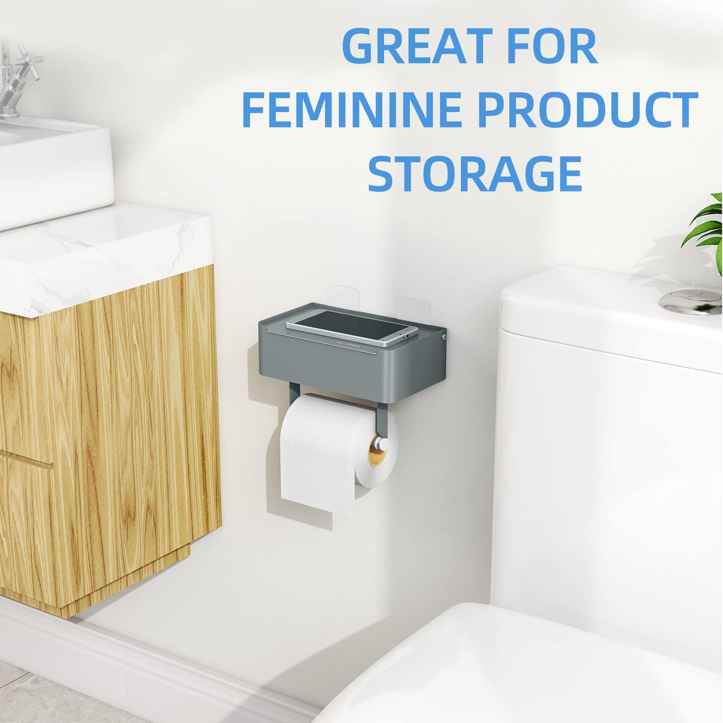 JUYSON Toilet Paper Holder with Shelf
