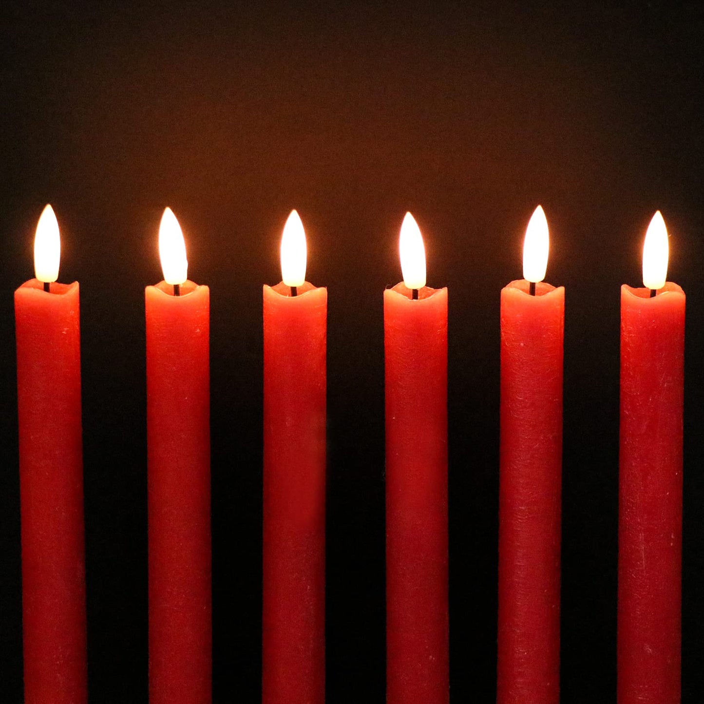 GenSwin Halloween Black Taper Flameless Candles with Ghost Hand Candlesticks