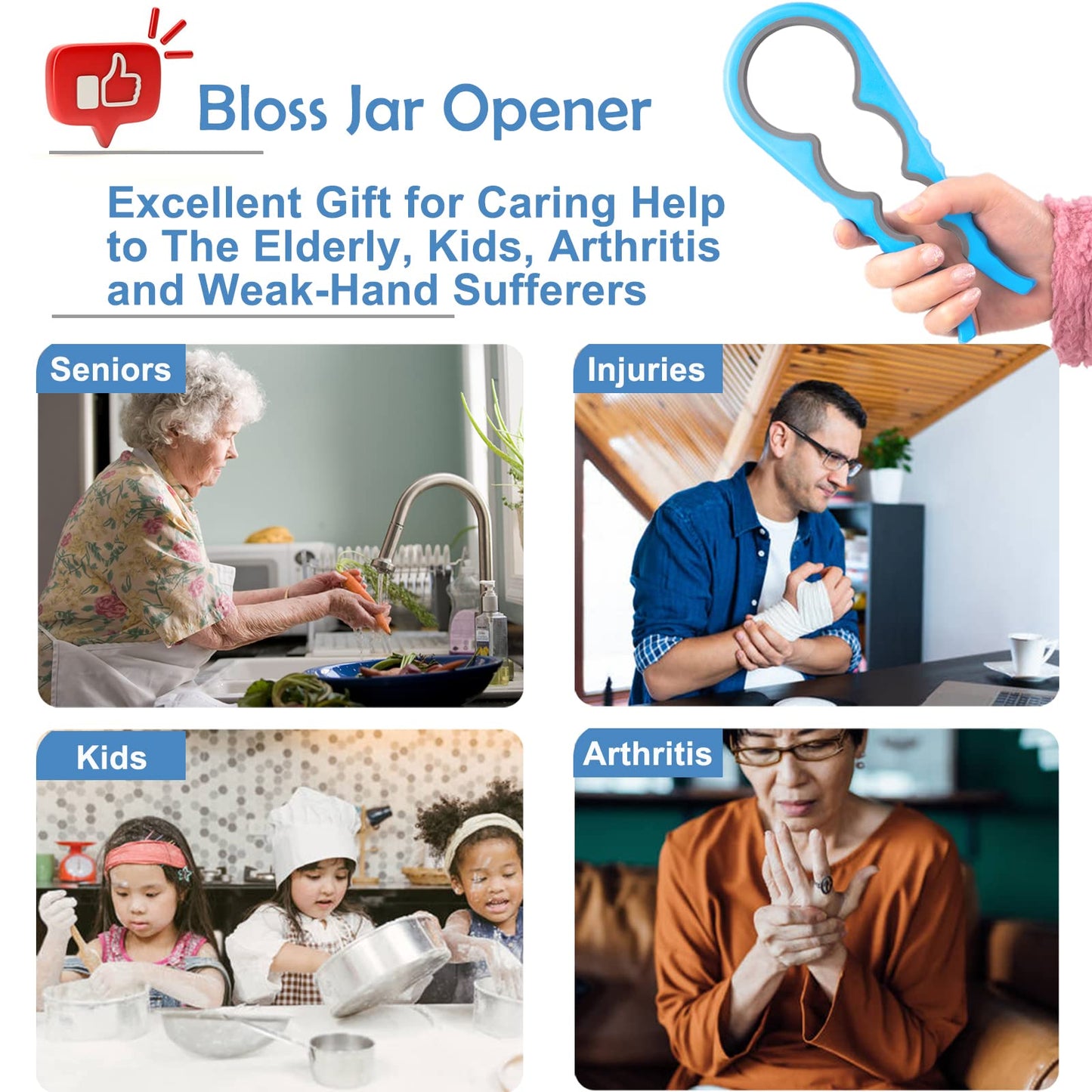 Bloss Anti-skid Jar Opener Jar Lid Remover