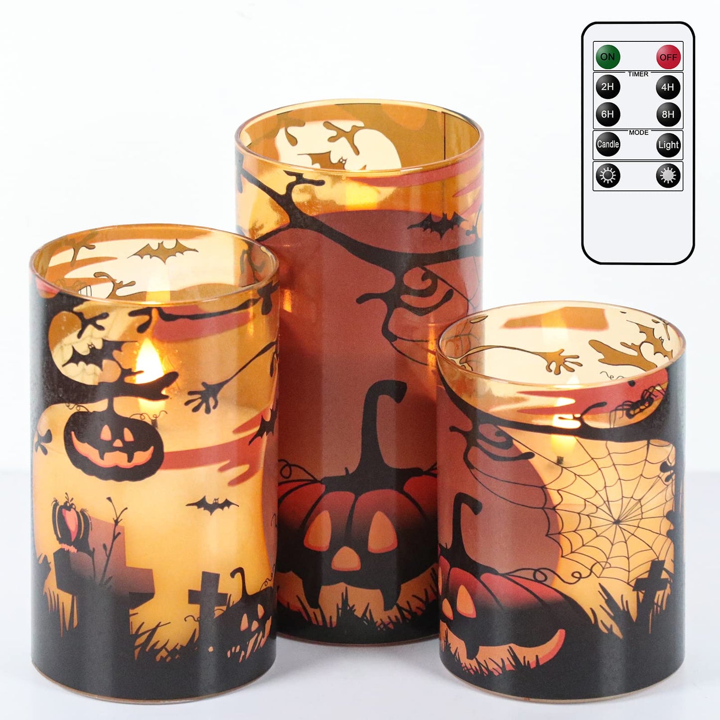 Eldnacele Halloween Flameless LED Candles