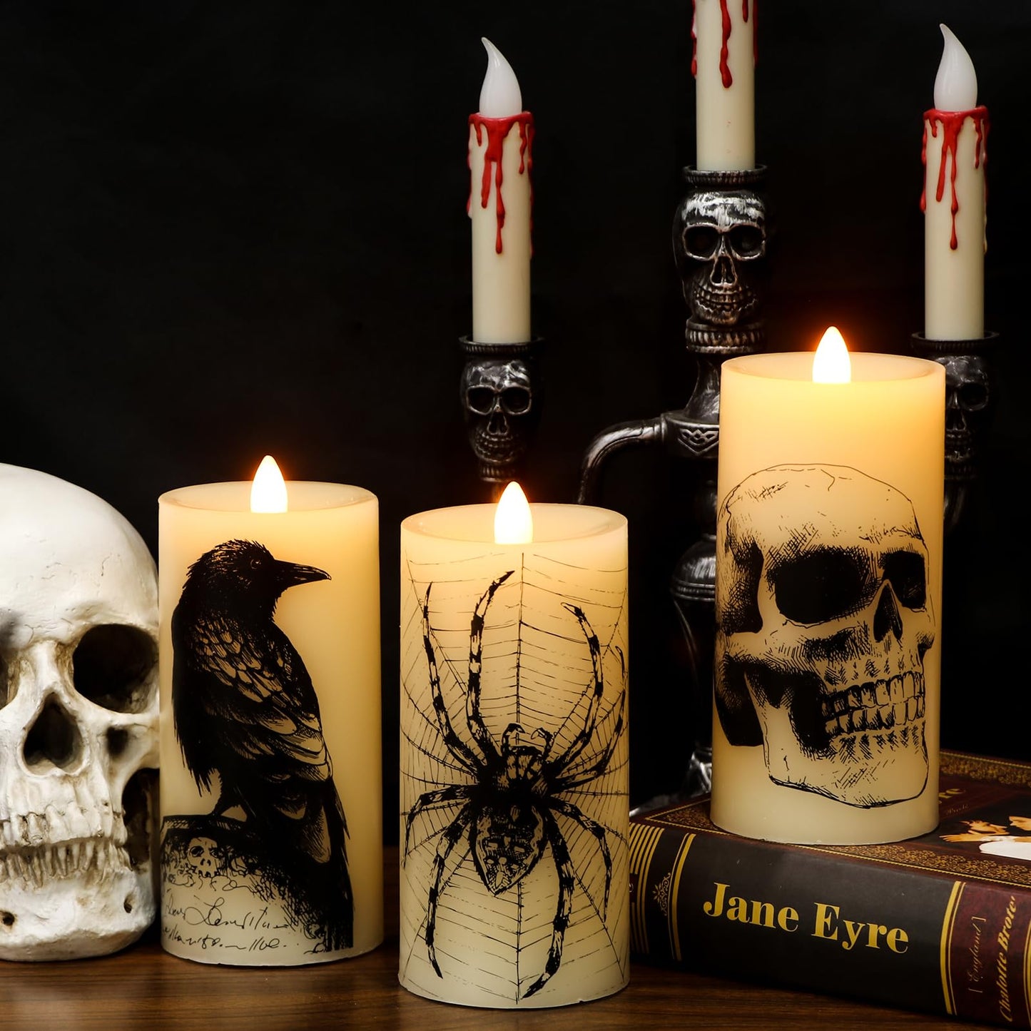 Eldnacele Halloween Flameless LED Candles