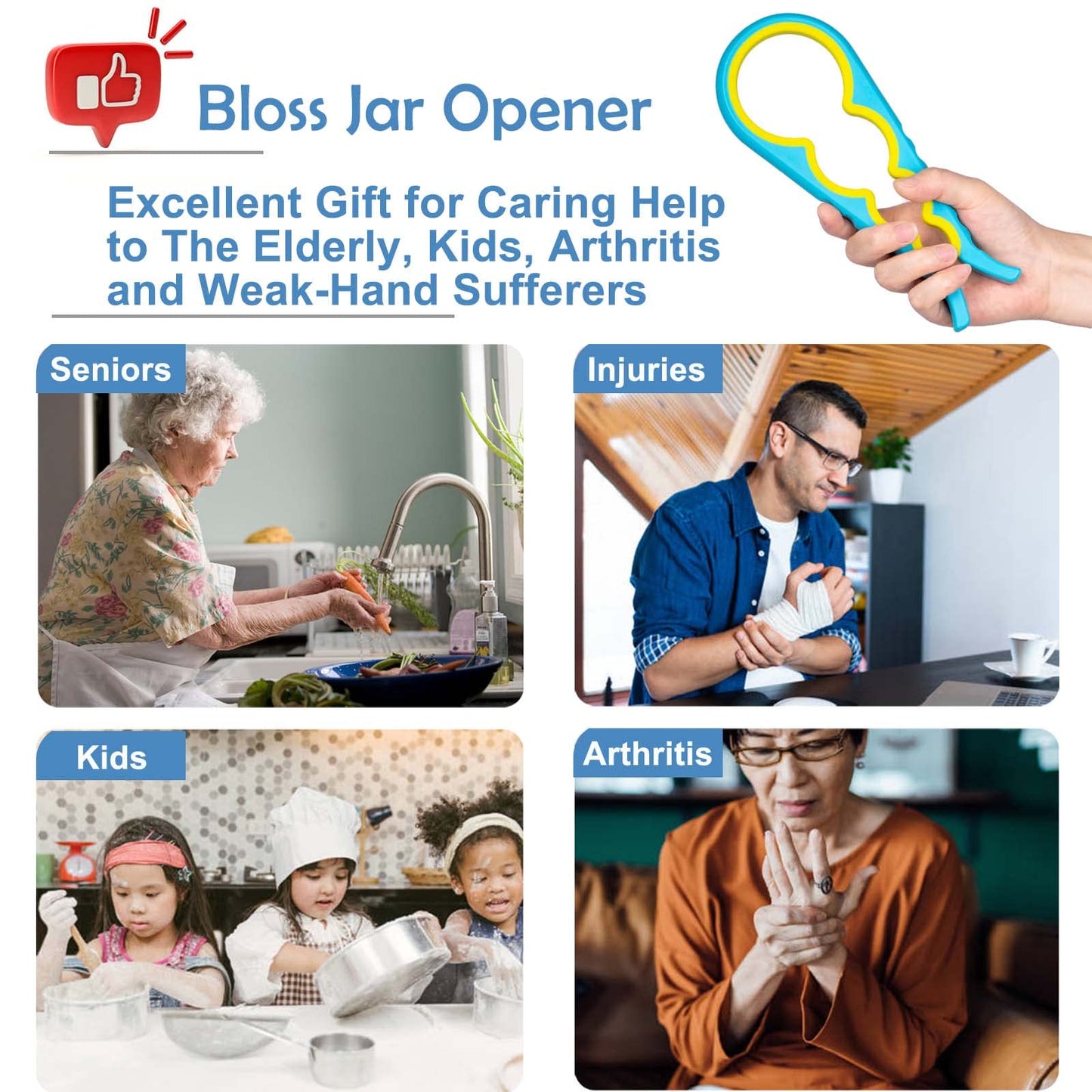 Bloss Anti-skid Jar Opener Jar Lid Remover