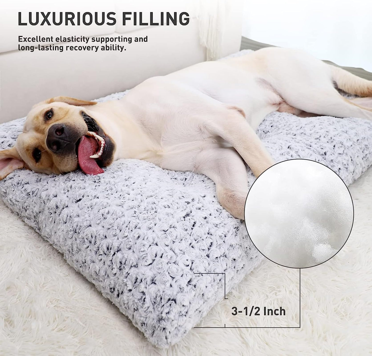 KSIIA Washable Plush Dog Crate Beds
