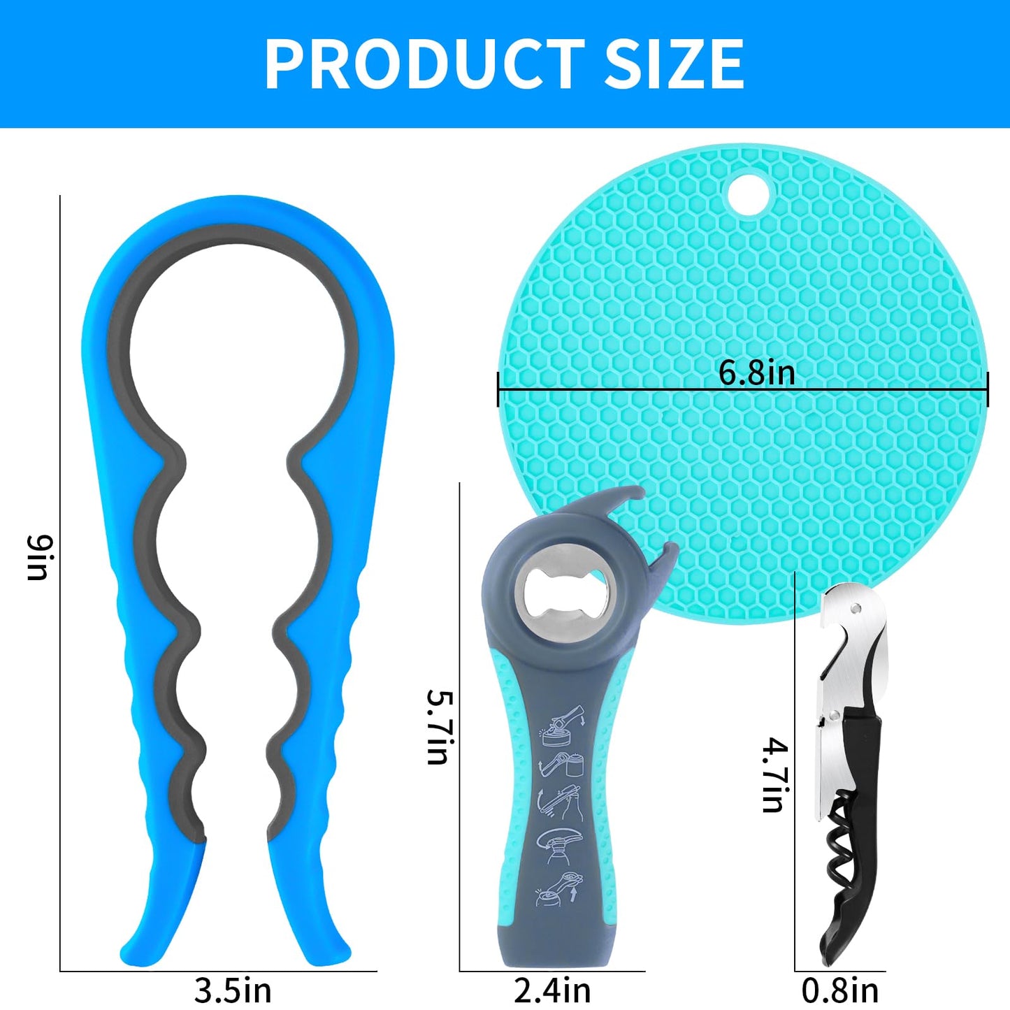 Bloss Anti-skid Jar Opener Jar Lid Remover