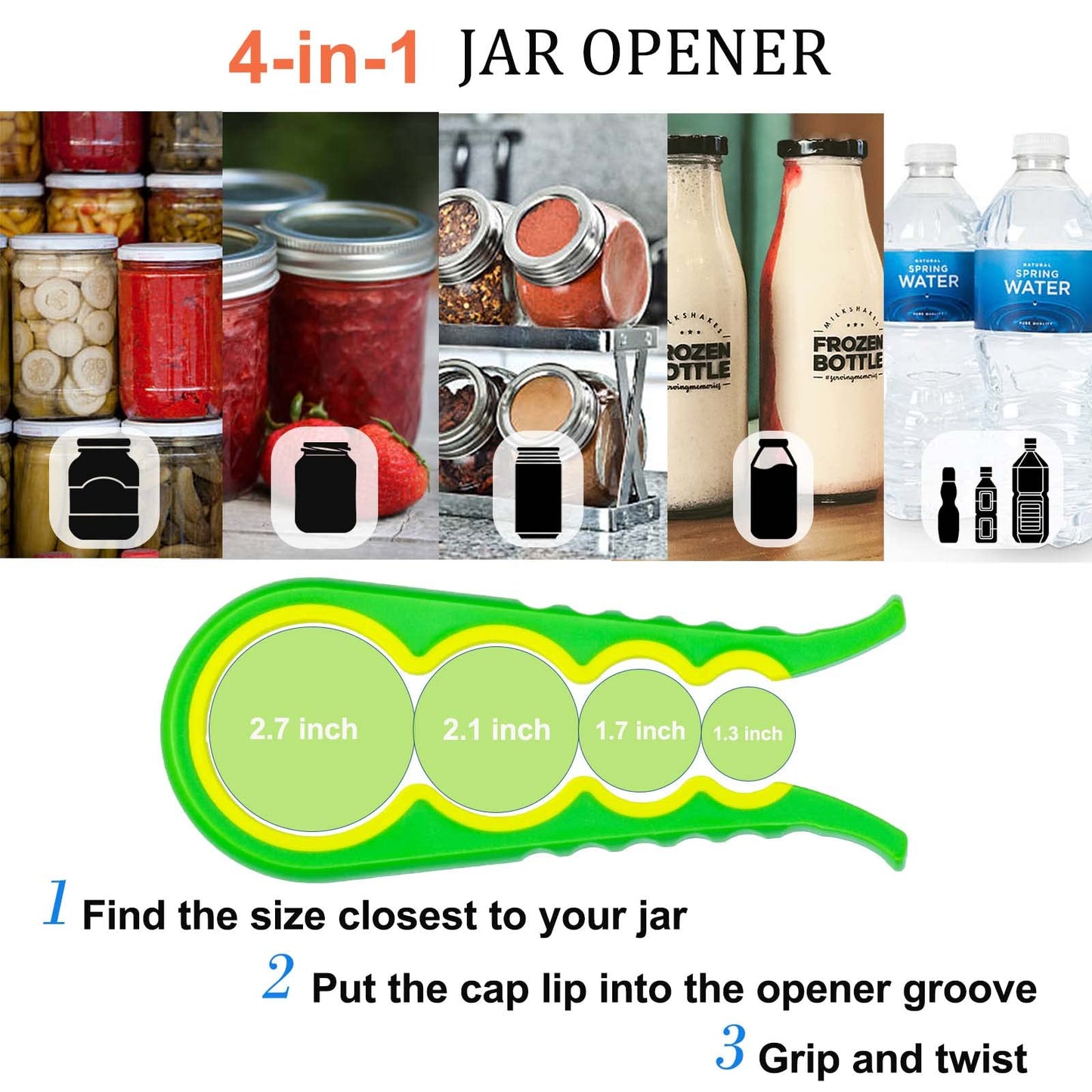 Bloss Anti-skid Jar Opener Jar Lid Remover