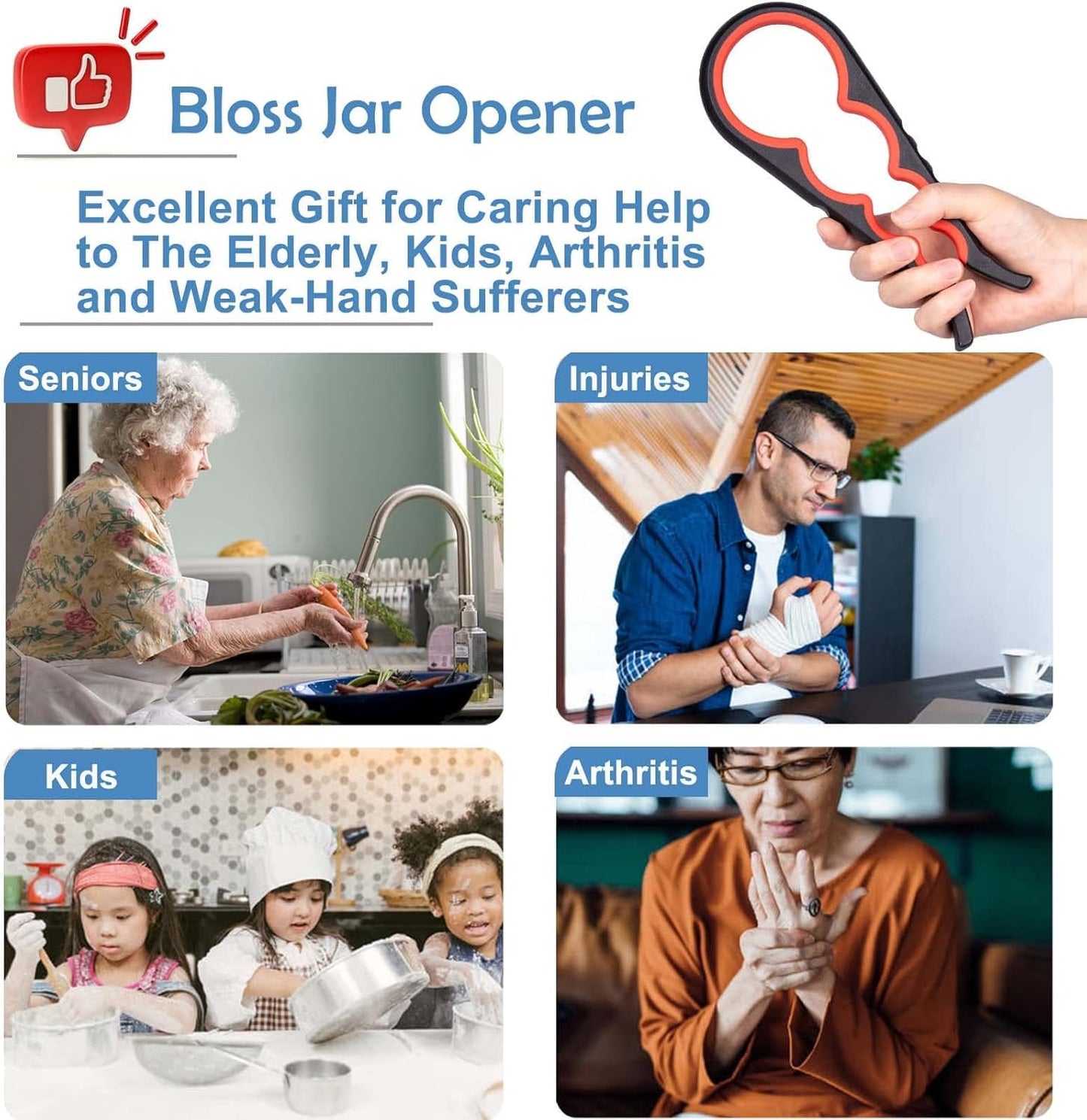Bloss Anti-skid Jar Opener Jar Lid Remover