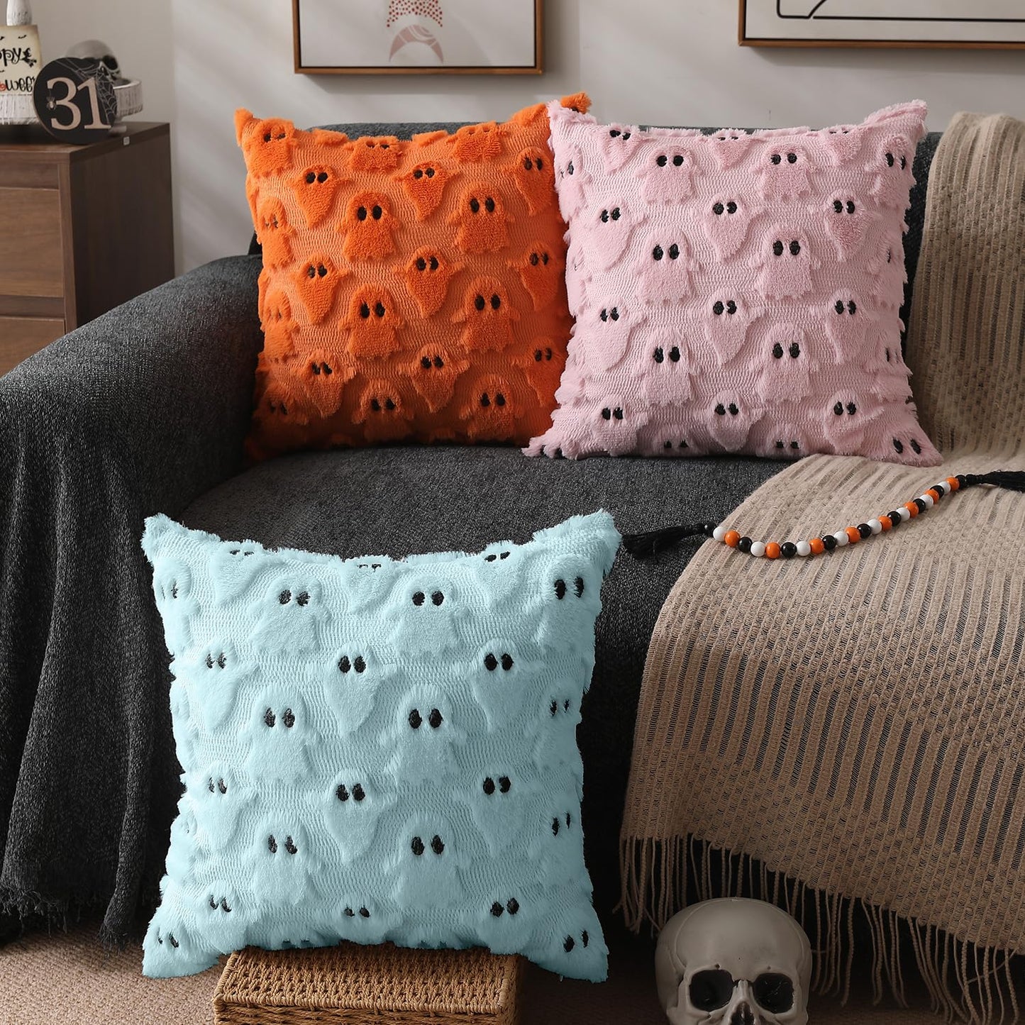 DFXSZ Halloween Ghost Pillow Covers – Set of 2