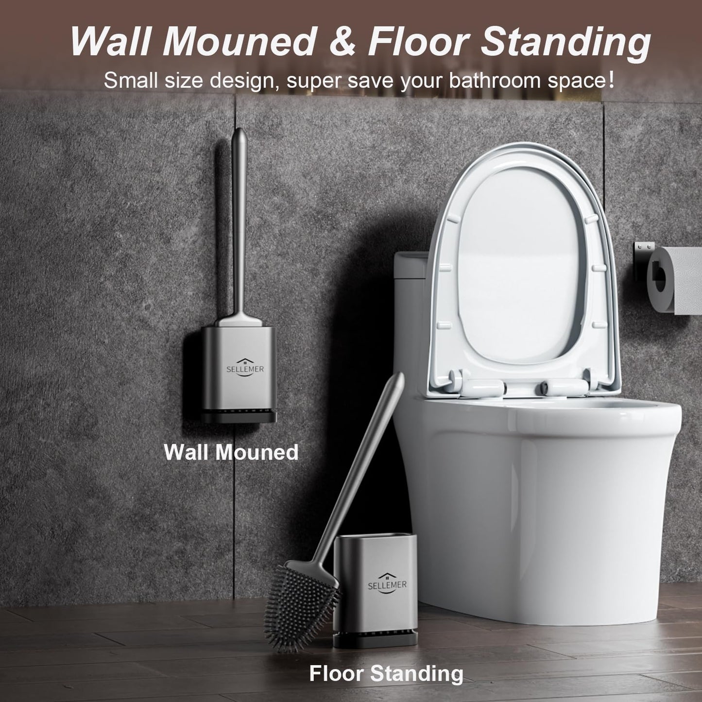 Sellemer Toilet Brush and Holder Set