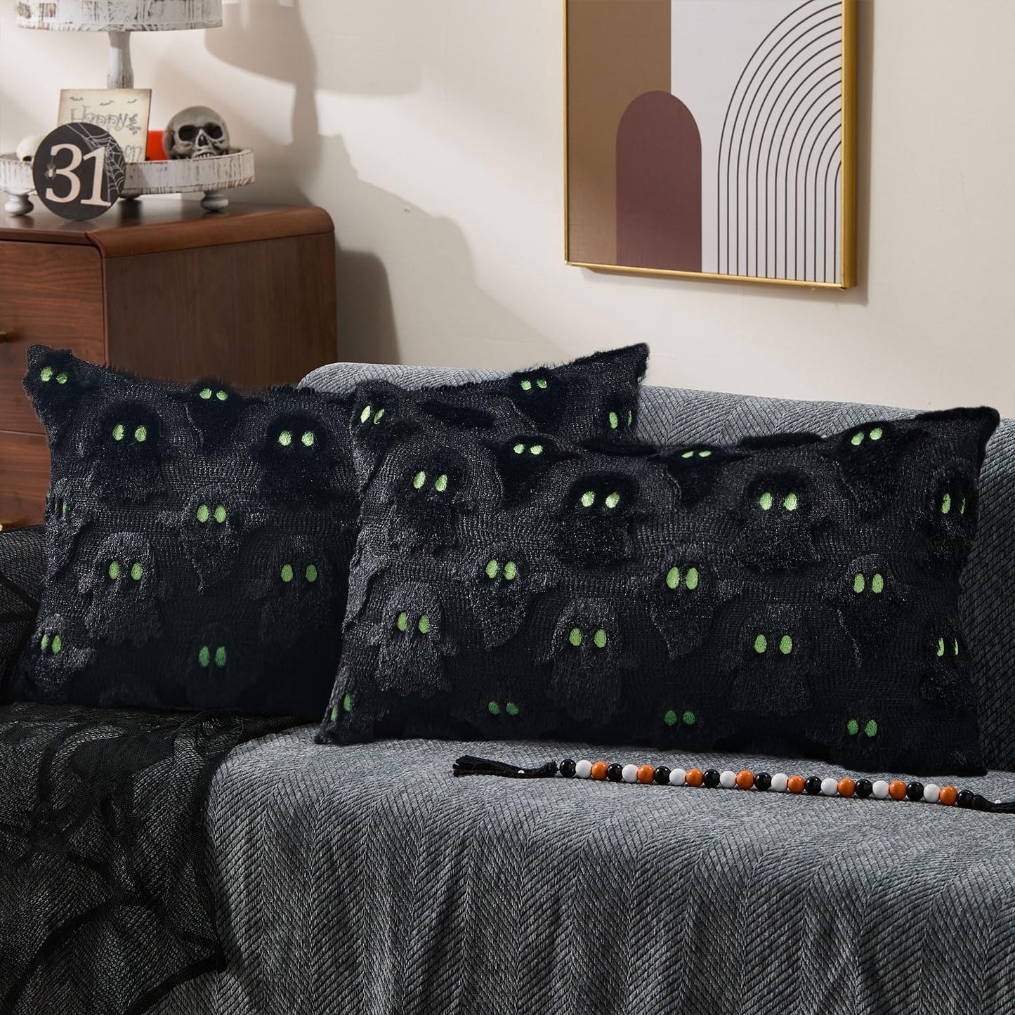 DFXSZ Halloween Ghost Pillow Covers – Set of 2
