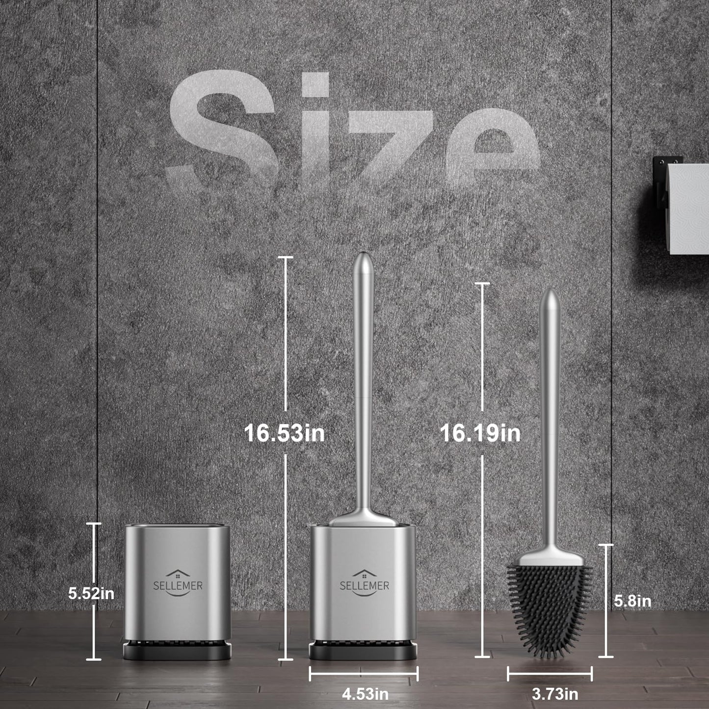 Sellemer Toilet Brush and Holder Set