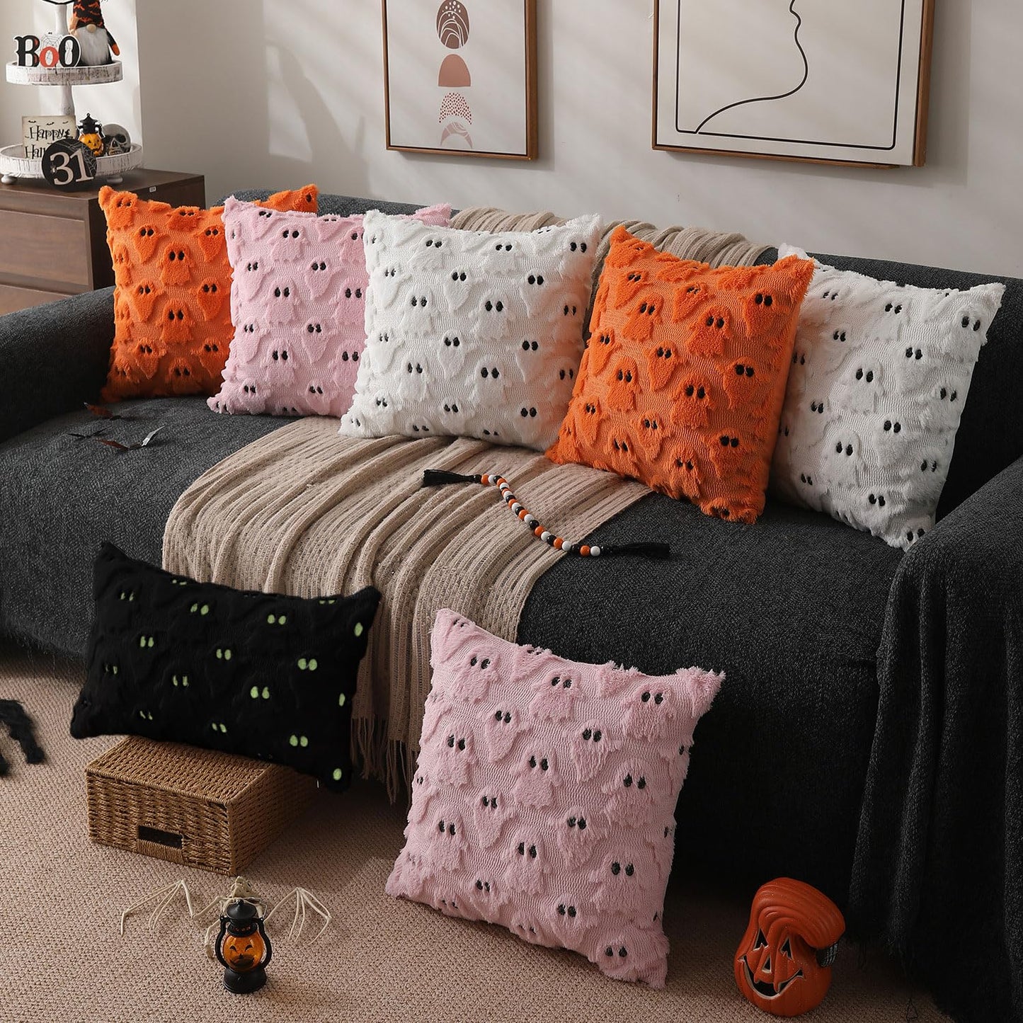 DFXSZ Halloween Ghost Pillow Covers – Set of 2