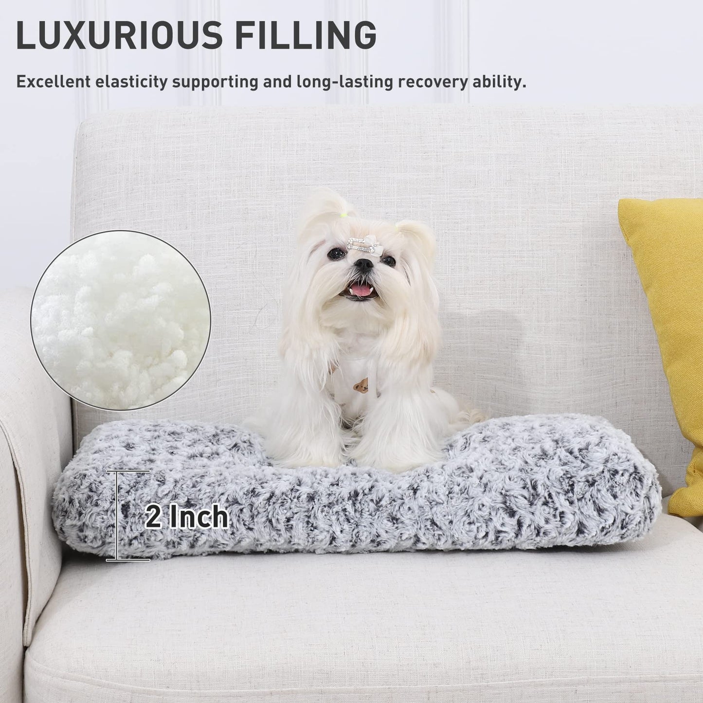 KSIIA Washable Plush Dog Crate Beds