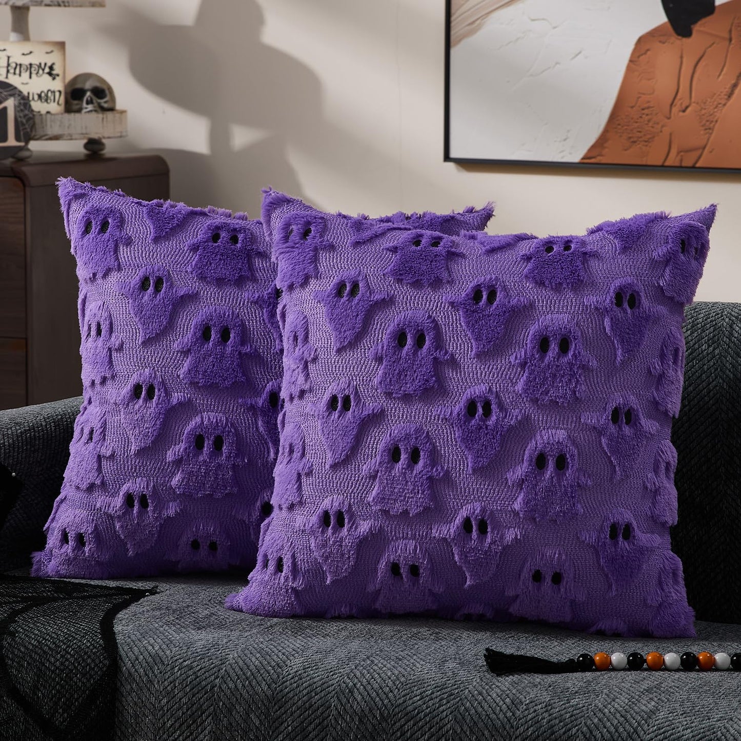 DFXSZ Halloween Ghost Pillow Covers – Set of 2